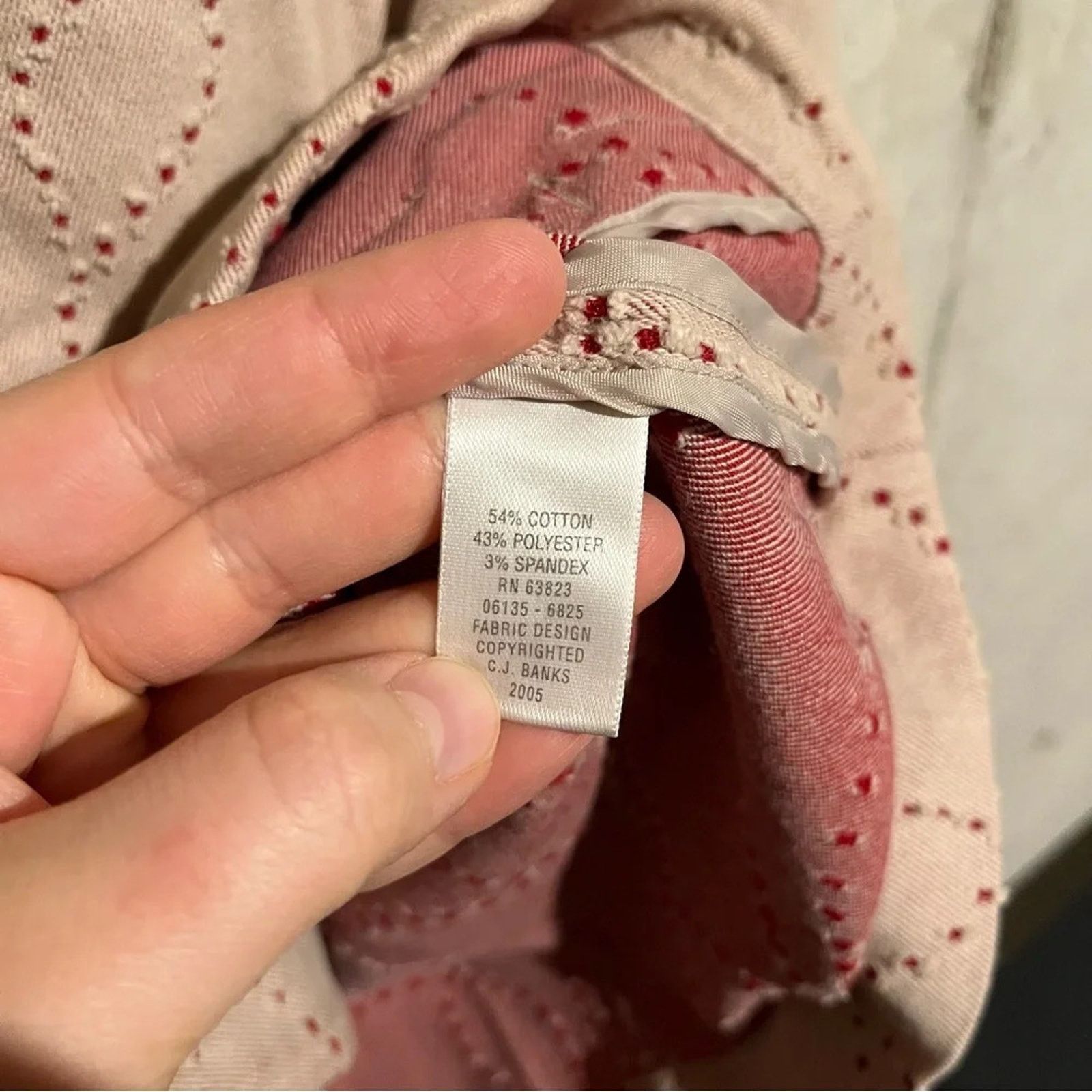 Other CJ Banks Shirt Jacket Size 1X Beige Red Preppy Stretch Size XL / US 12-14 / IT 48-50 - 5 Thumbnail