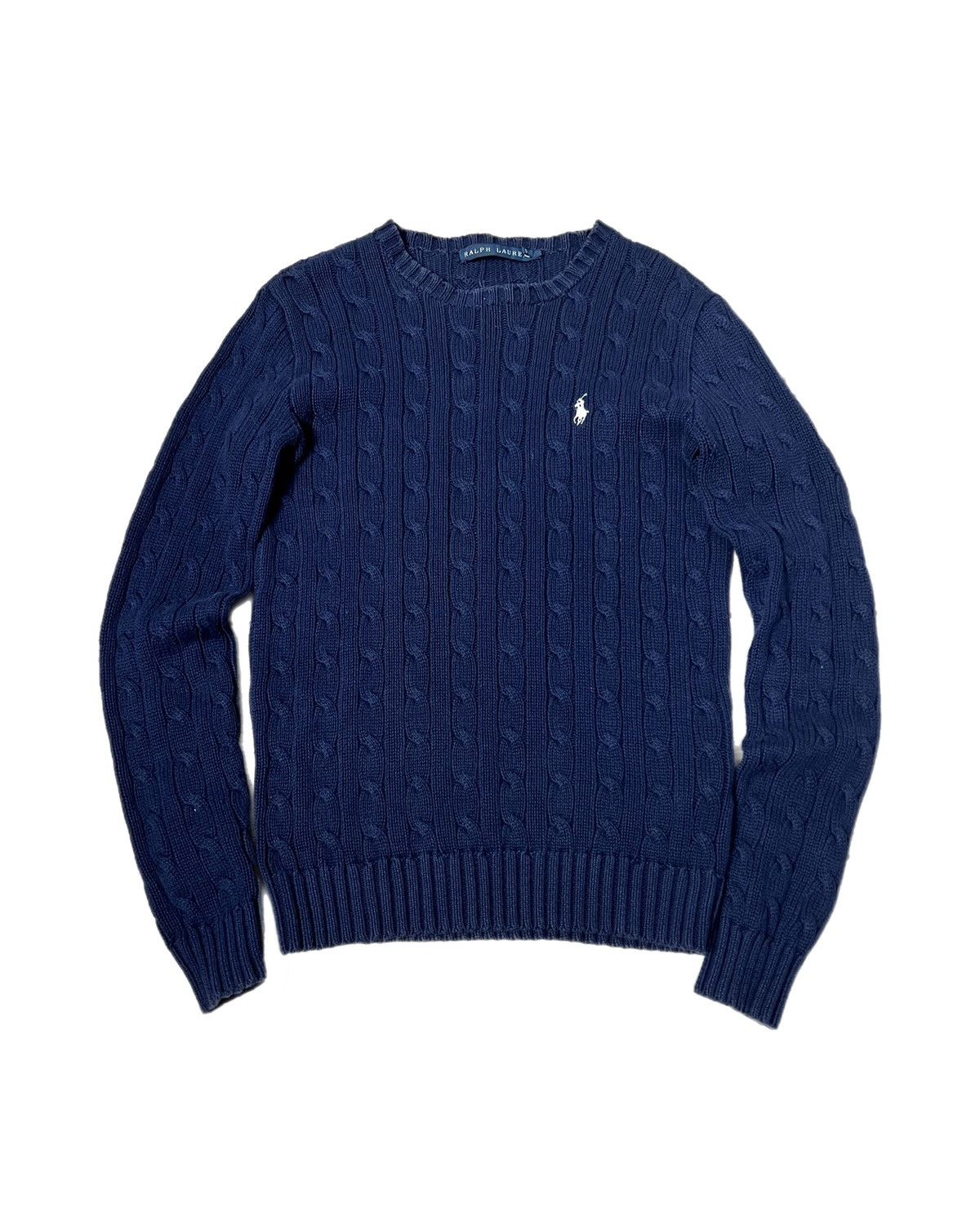 Ralph Lauren Polo Ralph Lauren Dark Blue Cable Knit Sweater Size S / US 4 / IT 40 - 1 Thumbnail