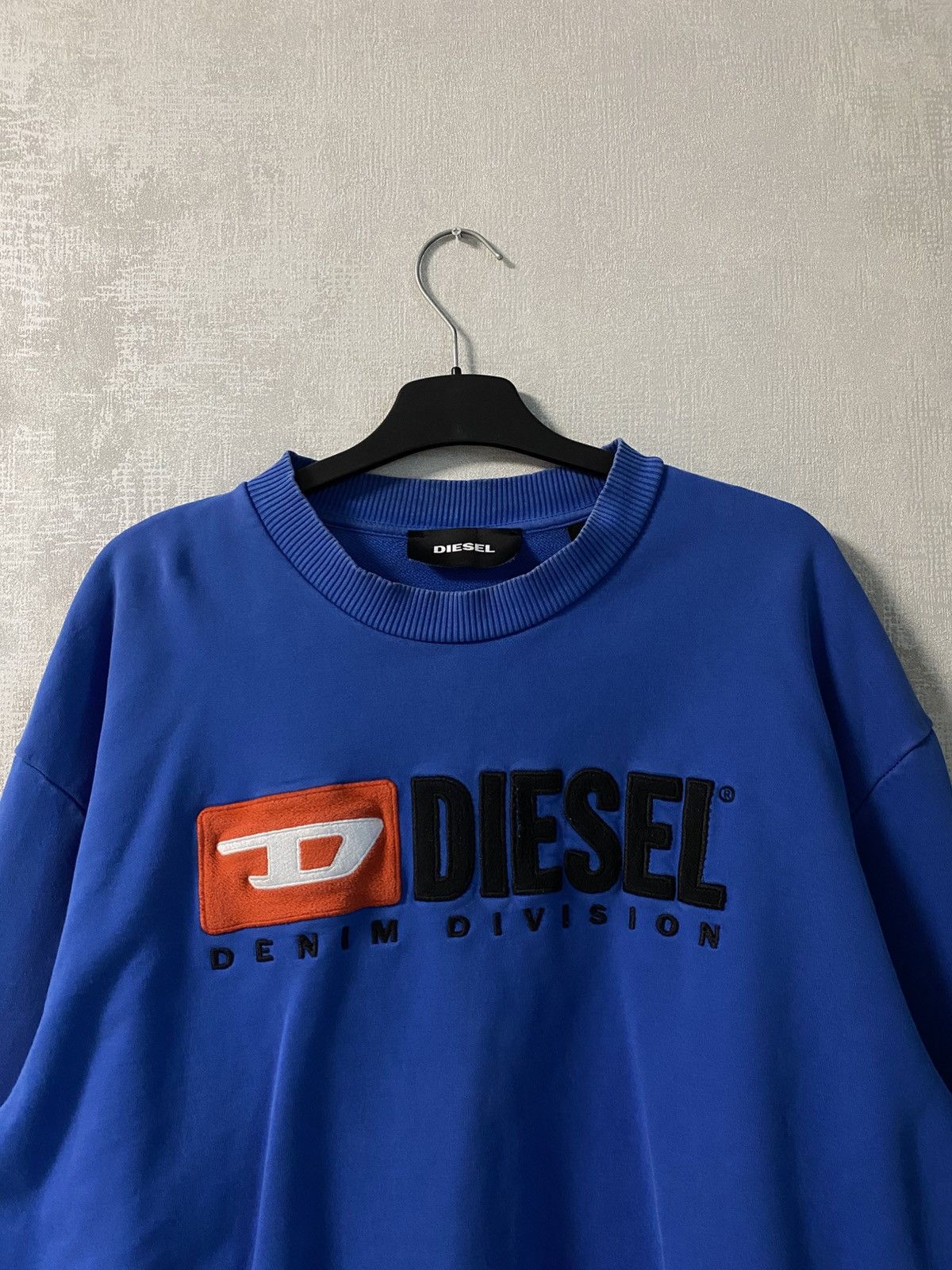 Diesel 💥VINTAGE DIESEL BIG EMBROIDERED LOGO SWEATSHIRT Size US L / EU 52-54 / 3 - 2 Thumbnail