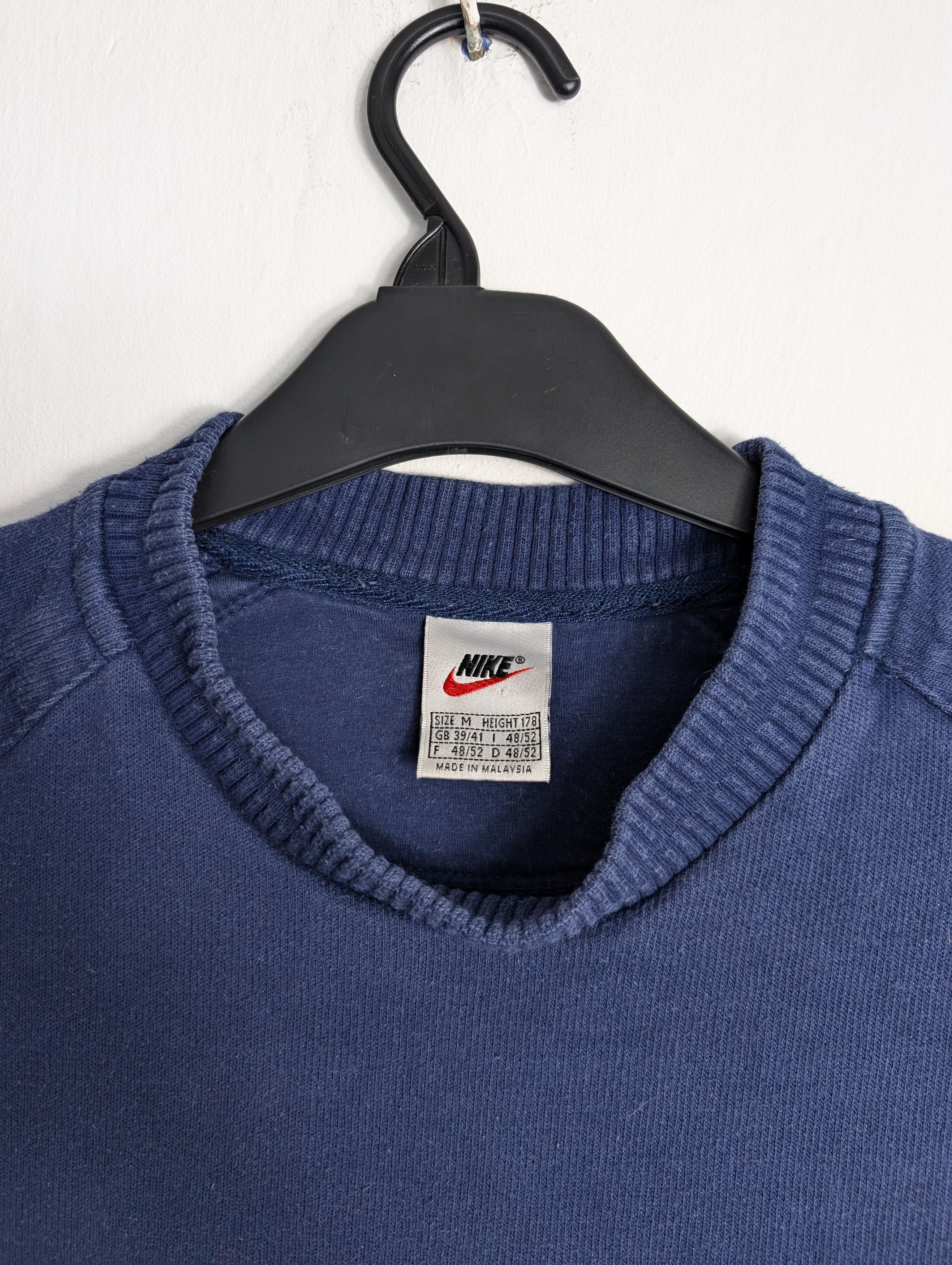 Nike Vintage 90s Nike Mock Neck Ribbed Sweatshirt Boxy Y2K Retro Size US M / EU 48-50 / 2 - 3 Thumbnail