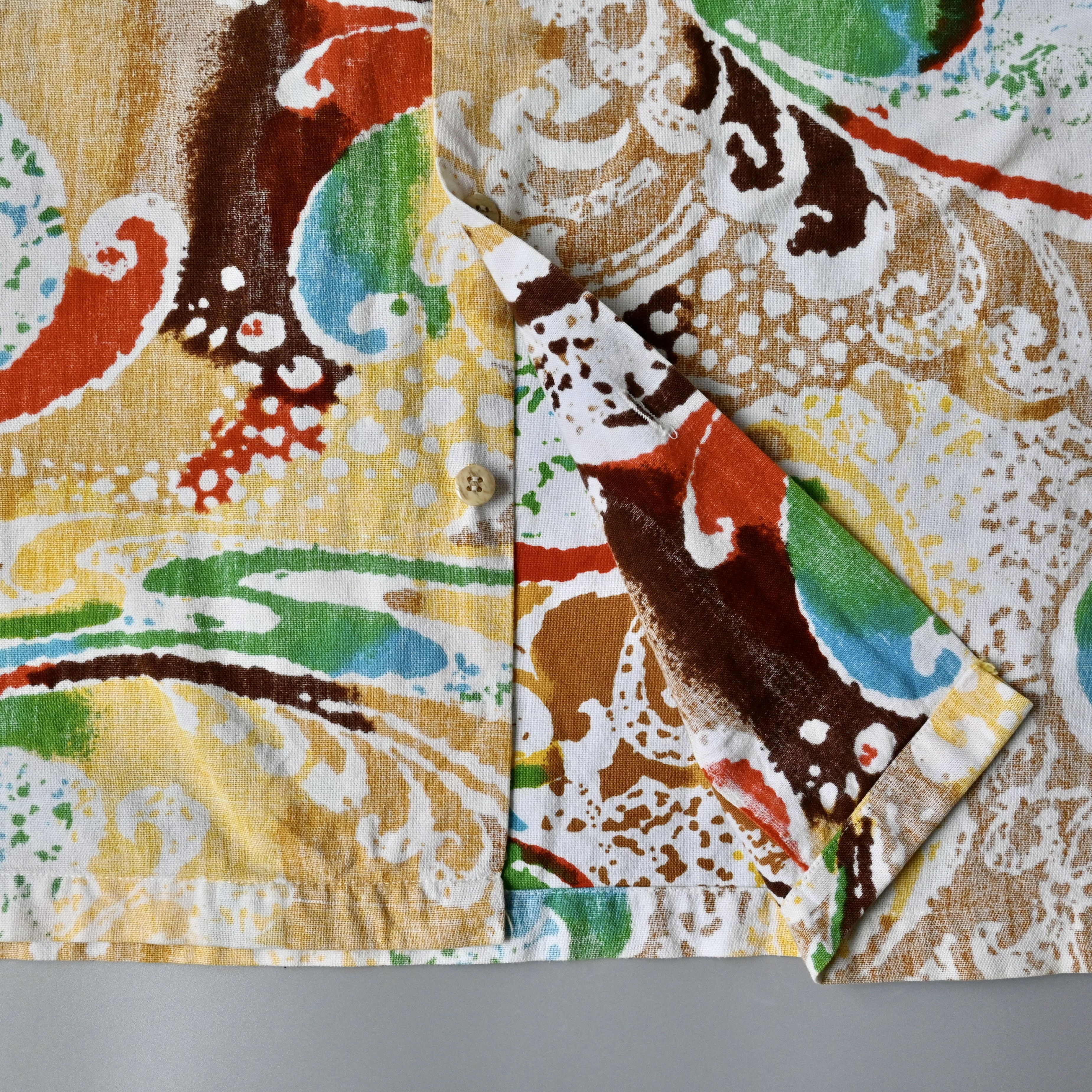 Jantzen VTG 70s Jantzen multi splashed waves cotton Hawaiian shirt Size US XL / EU 56 / 4 - 7 Thumbnail