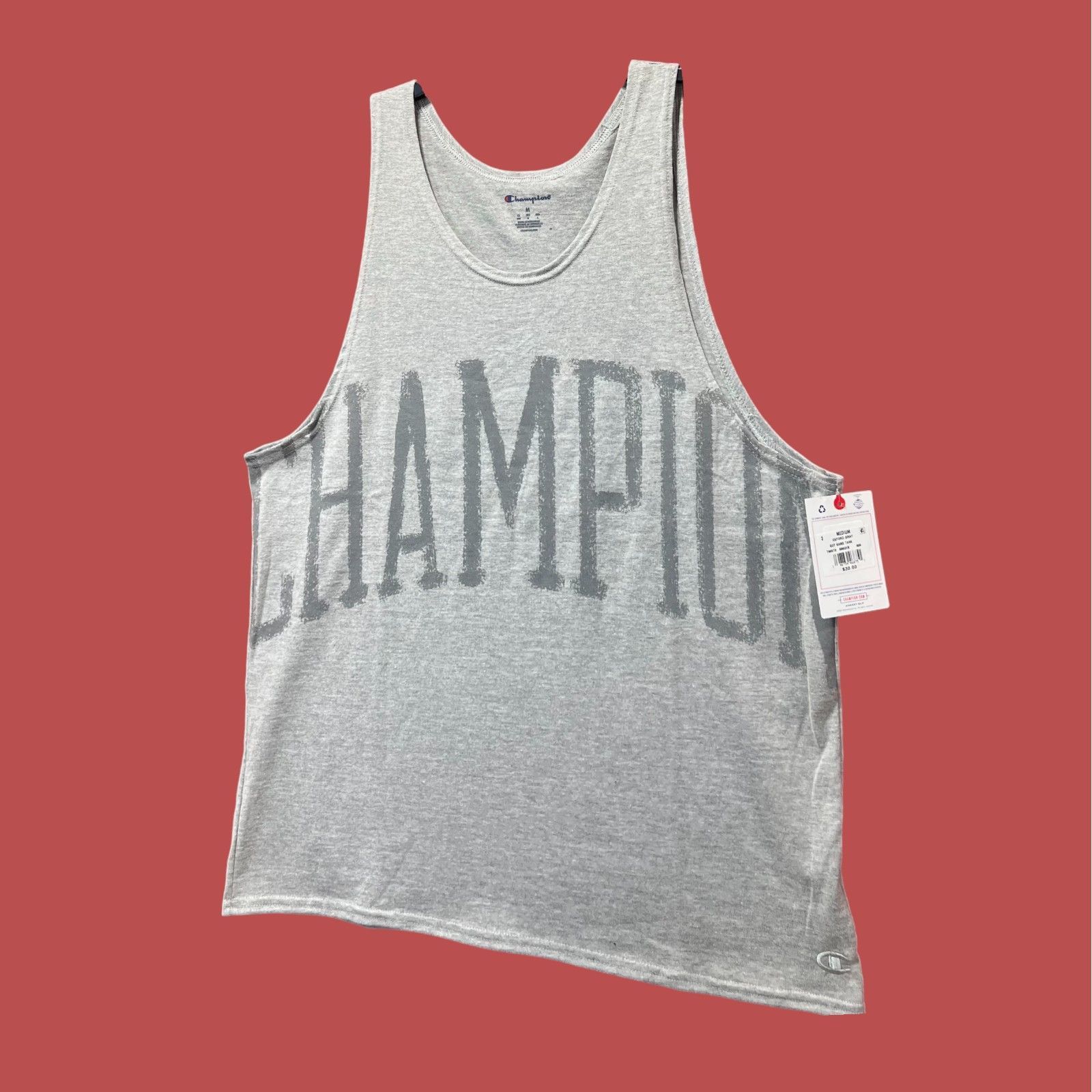 Champion Champion - Men's Round Neck Sleeveless Tank Top - Gray - Med Size US M / EU 48-50 / 2 - 15 Thumbnail