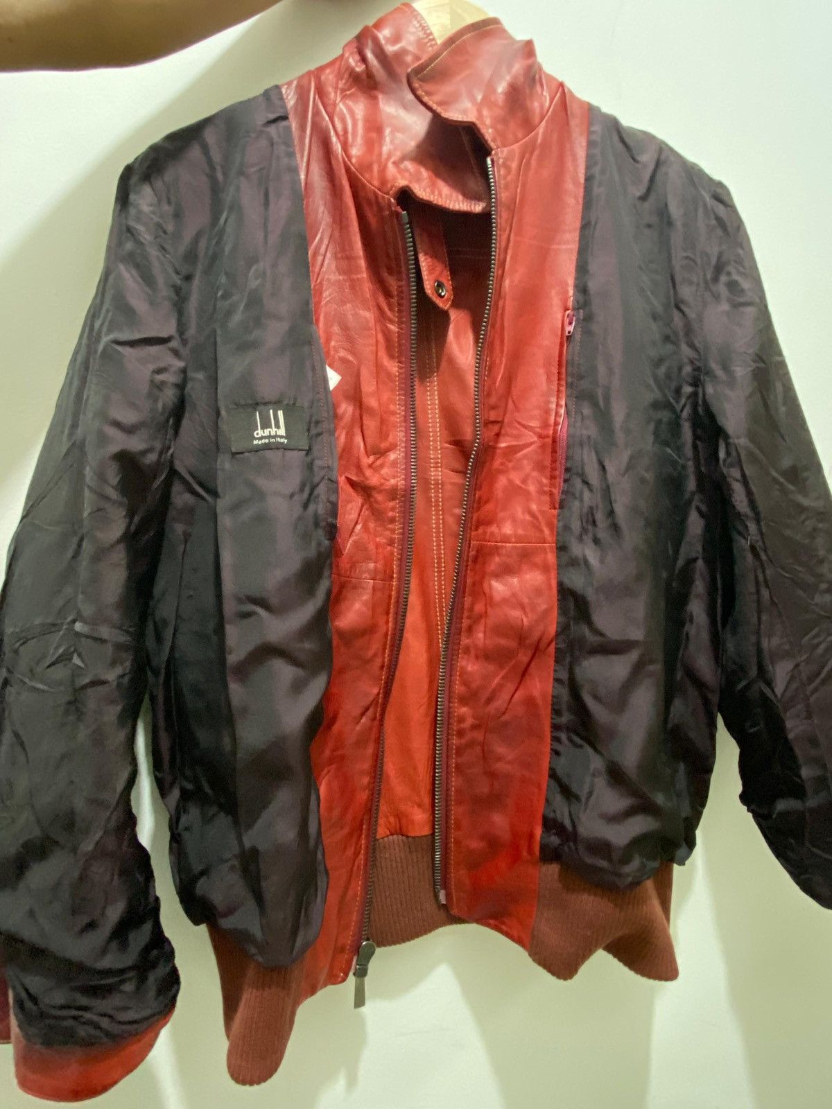 Alfred Dunhill Dunhill Made in Italy Lambskin Leather Bomber Jacket Size US XS / EU 42 / 0 - 4 Thumbnail