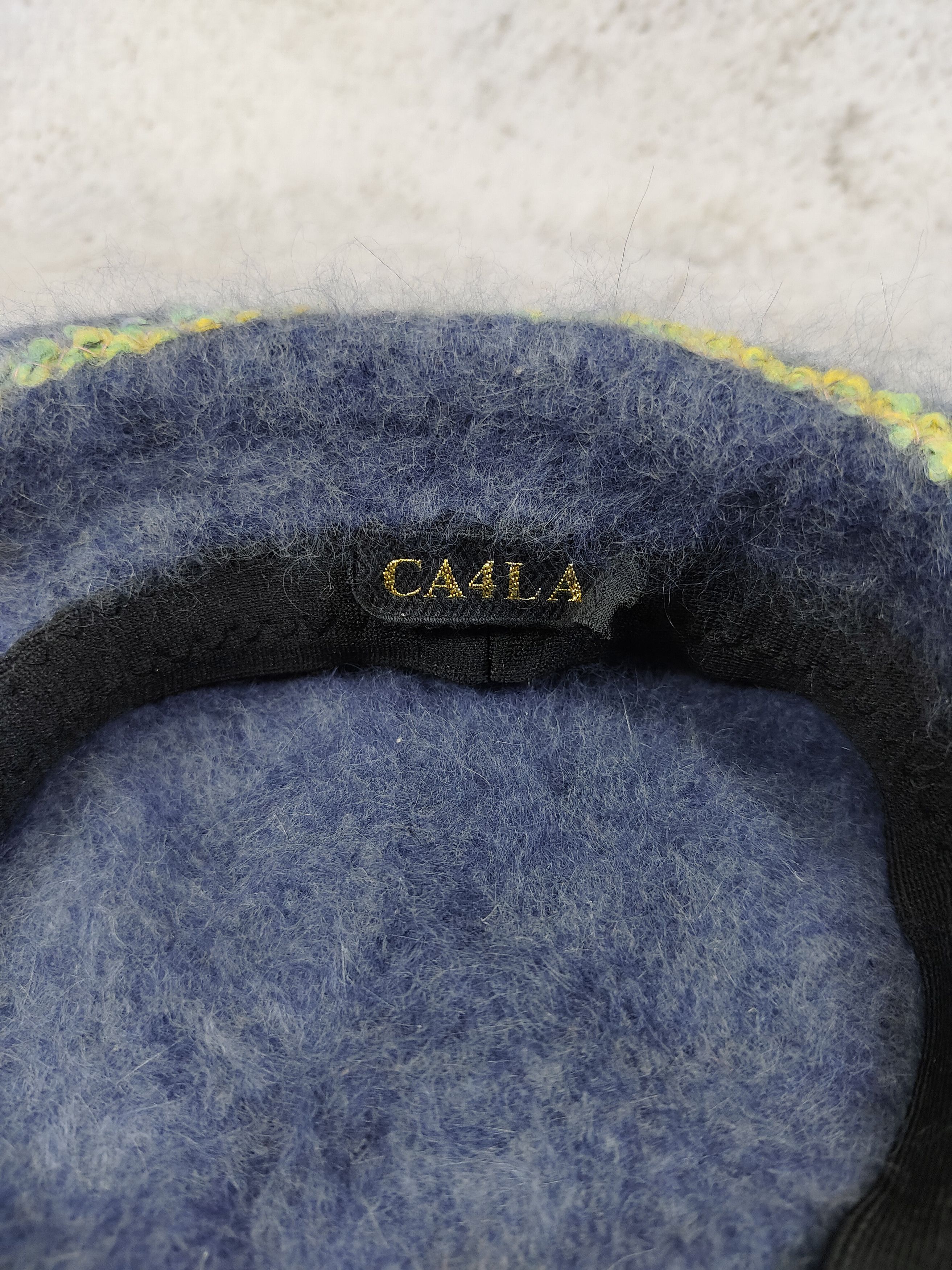 CA4LA CA4LA🇯🇵 3D Floral Applique Fuzzy Wool Mohair Beret Hat Size ONE SIZE - 8 Thumbnail