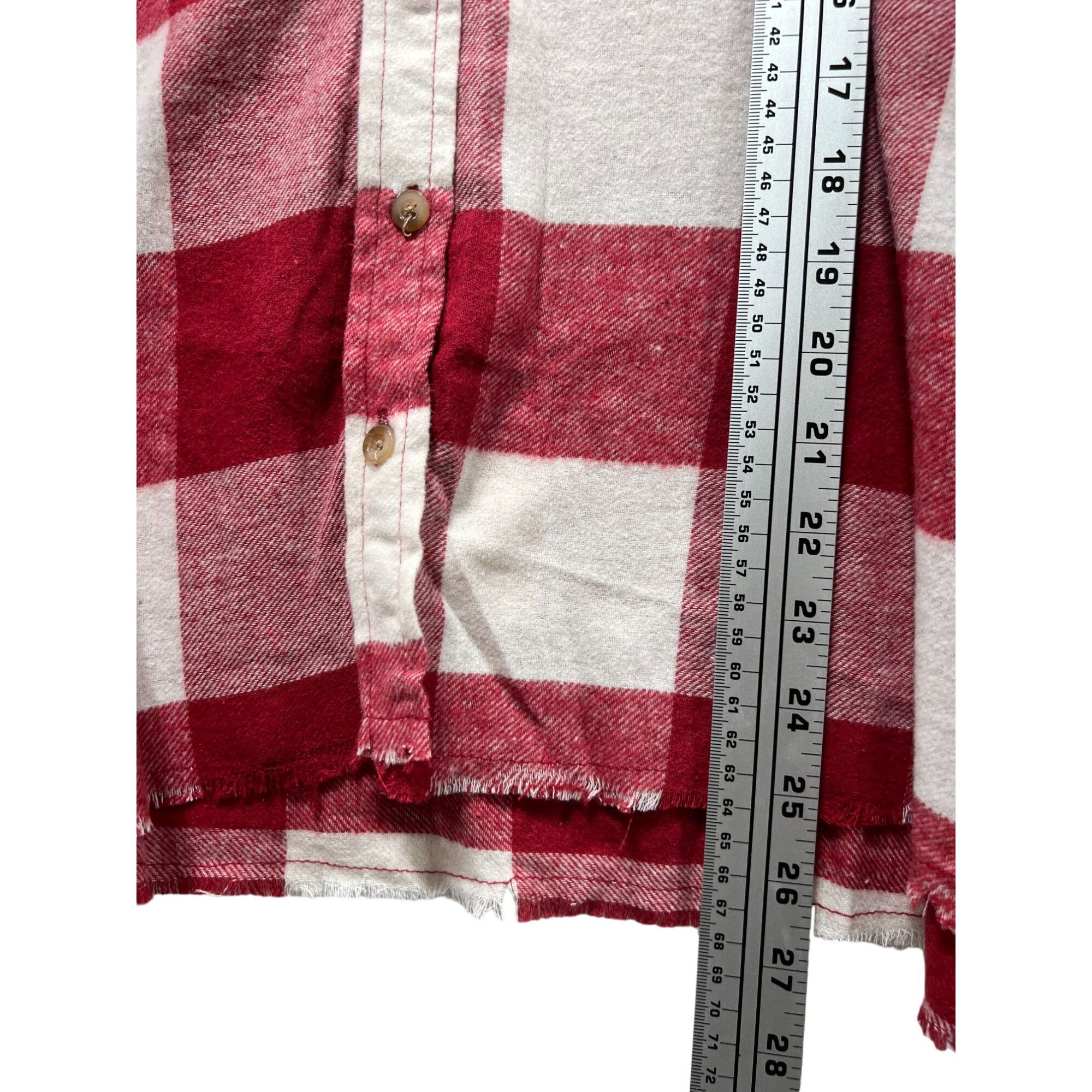 Other Rue + - Women's Long Sleeve Plaid Shirt - Red/White - 3X Size 3XL / US 20-22 - 6 Thumbnail
