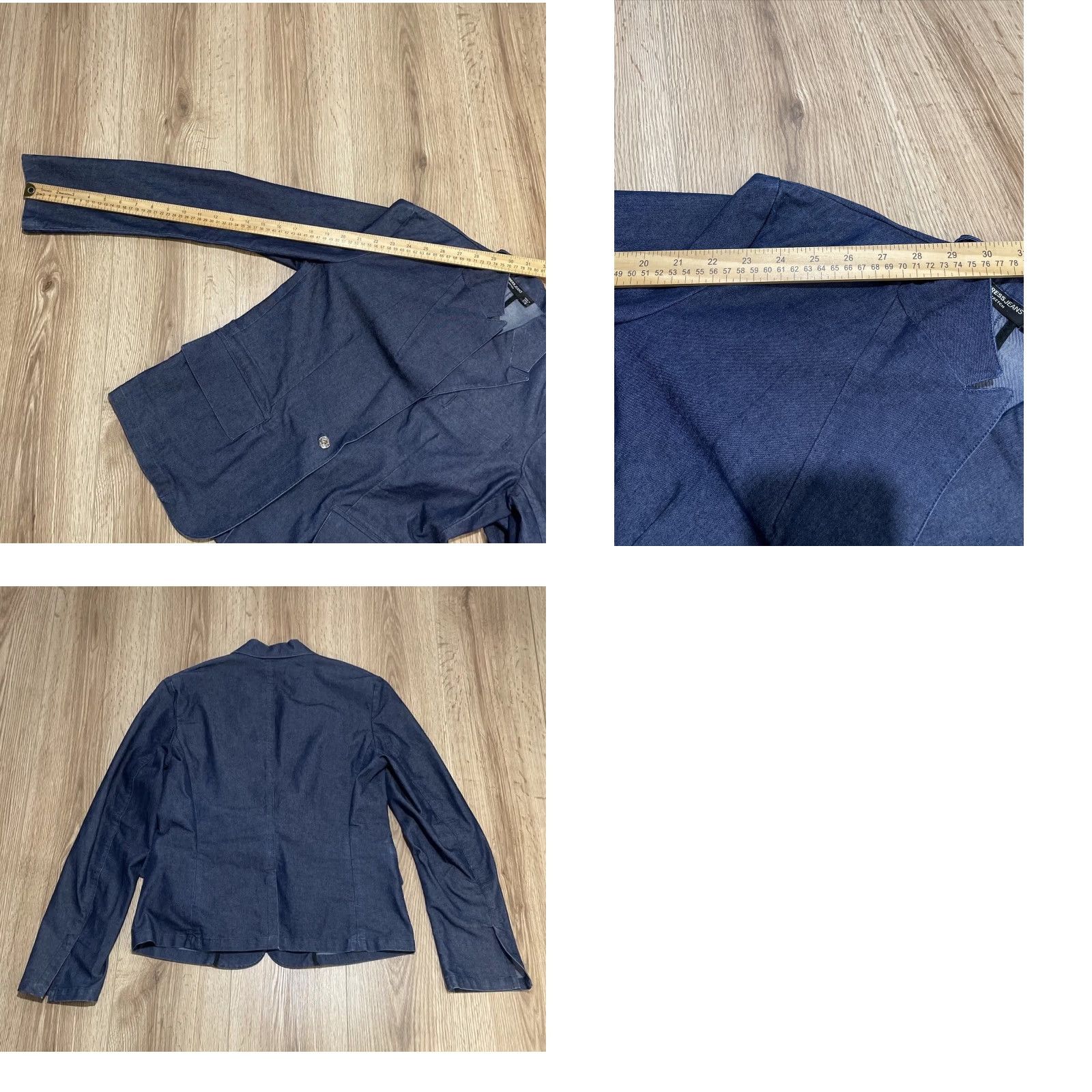 Express VINTAGE Express Jeans Denim Blazer Women Juniors 7 Blue Stretch Denim Size 28" / US 6 / IT 42 - 8 Thumbnail