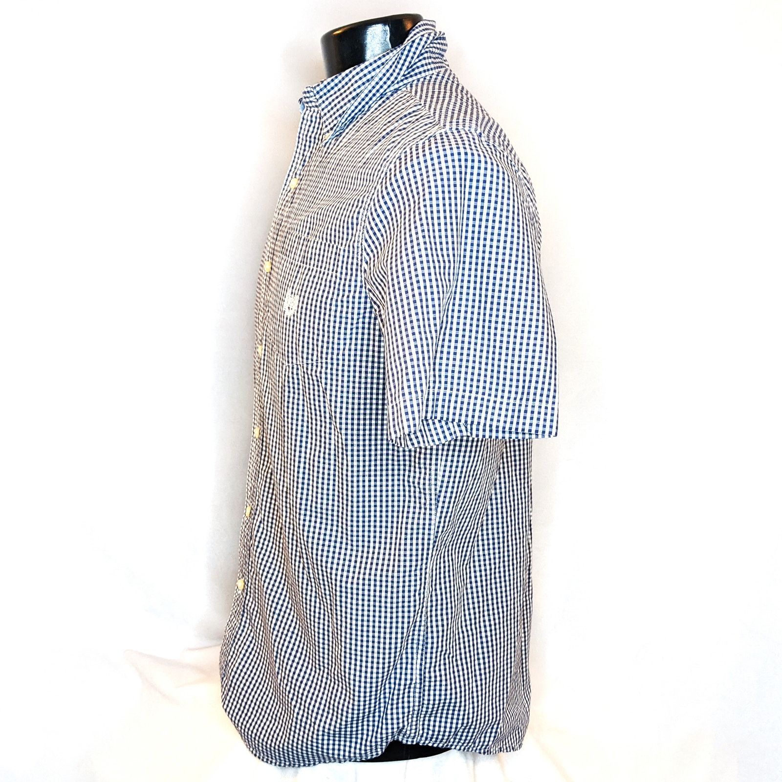 Chaps Chaps Mens Easy Care Button Up Shirt Medium Black Checker Size US M / EU 48-50 / 2 - 2 Thumbnail