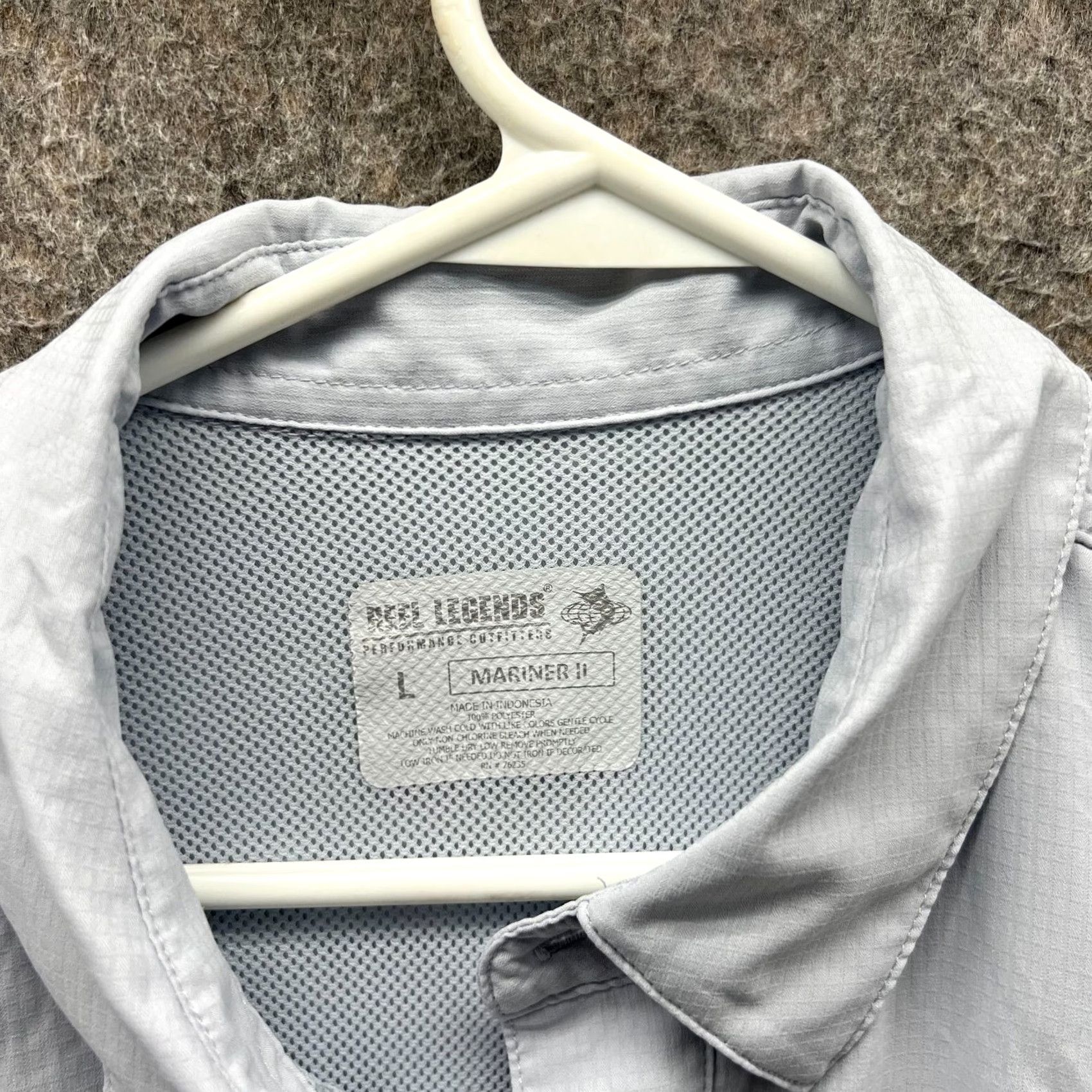 Vintage VINTAGE Reel Legends Shirt Mens L Grey Button Down Preppy Fishing Mariner ll Vented Size US L / EU 52-54 / 3 - 6 Thumbnail