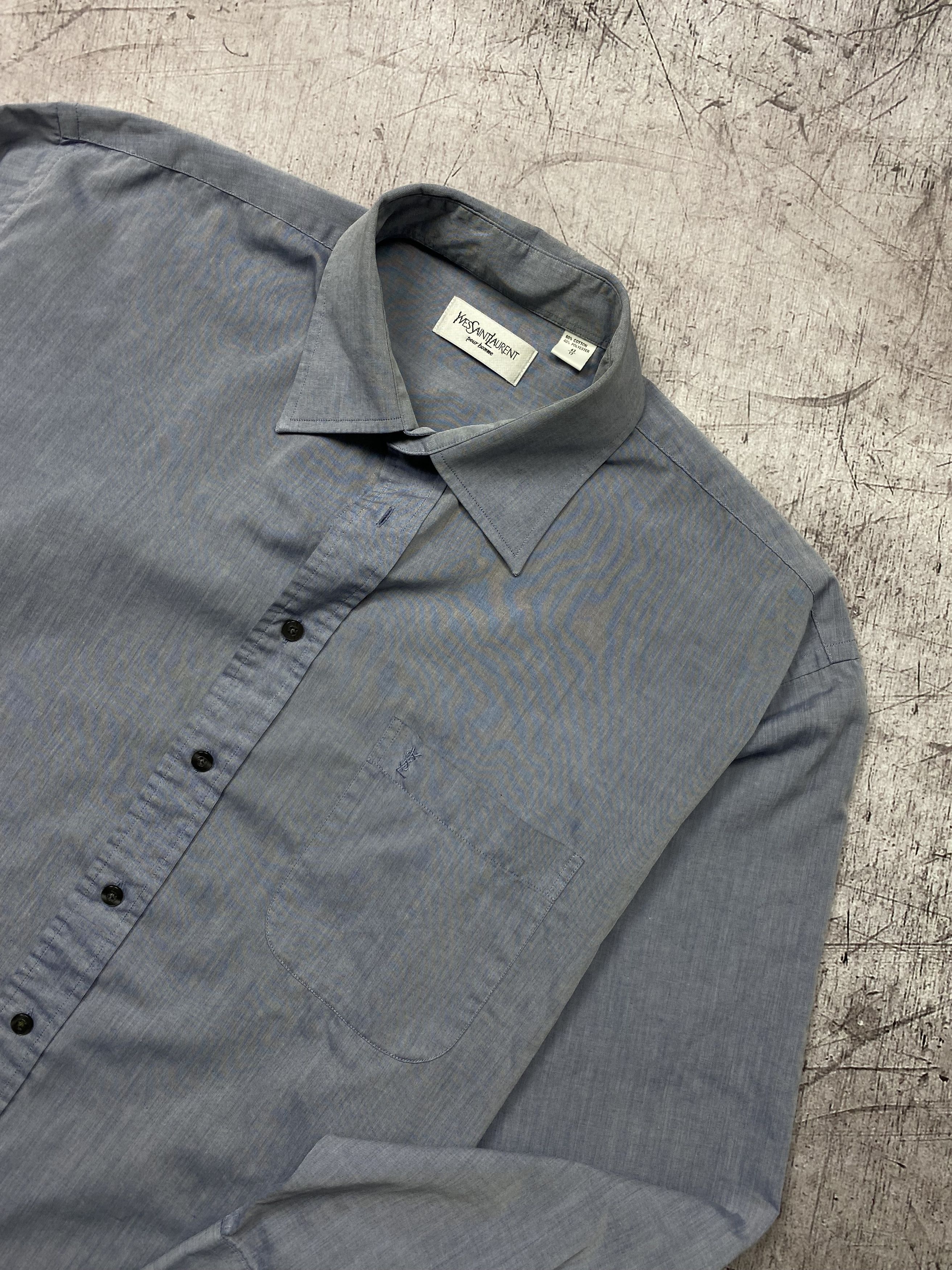 Yves Saint Laurent Ysl Pour Homme vintage long sleeve shirt YSL Size US XL / EU 56 / 4 - 2 Thumbnail