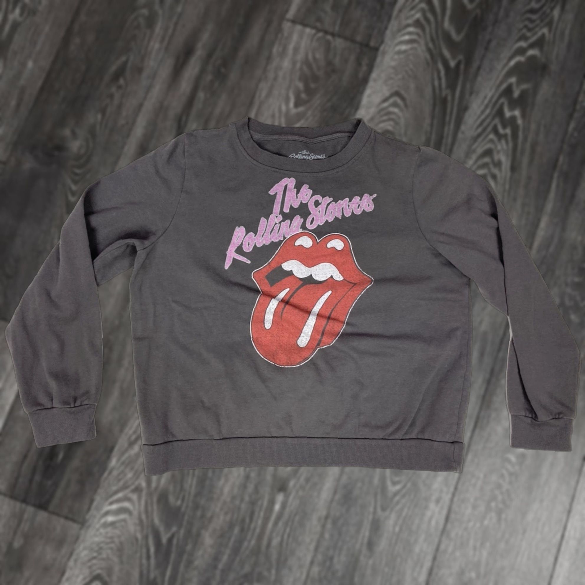 Logo 7 VINTAGE The Rolling Stones Logo Lightweight Crewneck Sweatshirt Women Large Music Shirt Size L / US 10 / IT 46 - 1 Thumbnail