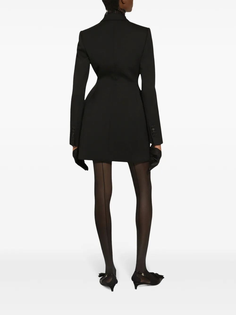 Dolce & Gabbana o1y0825 Crepe Coat in Black Size M / US 6-8 / IT 42-44 - 4 Thumbnail