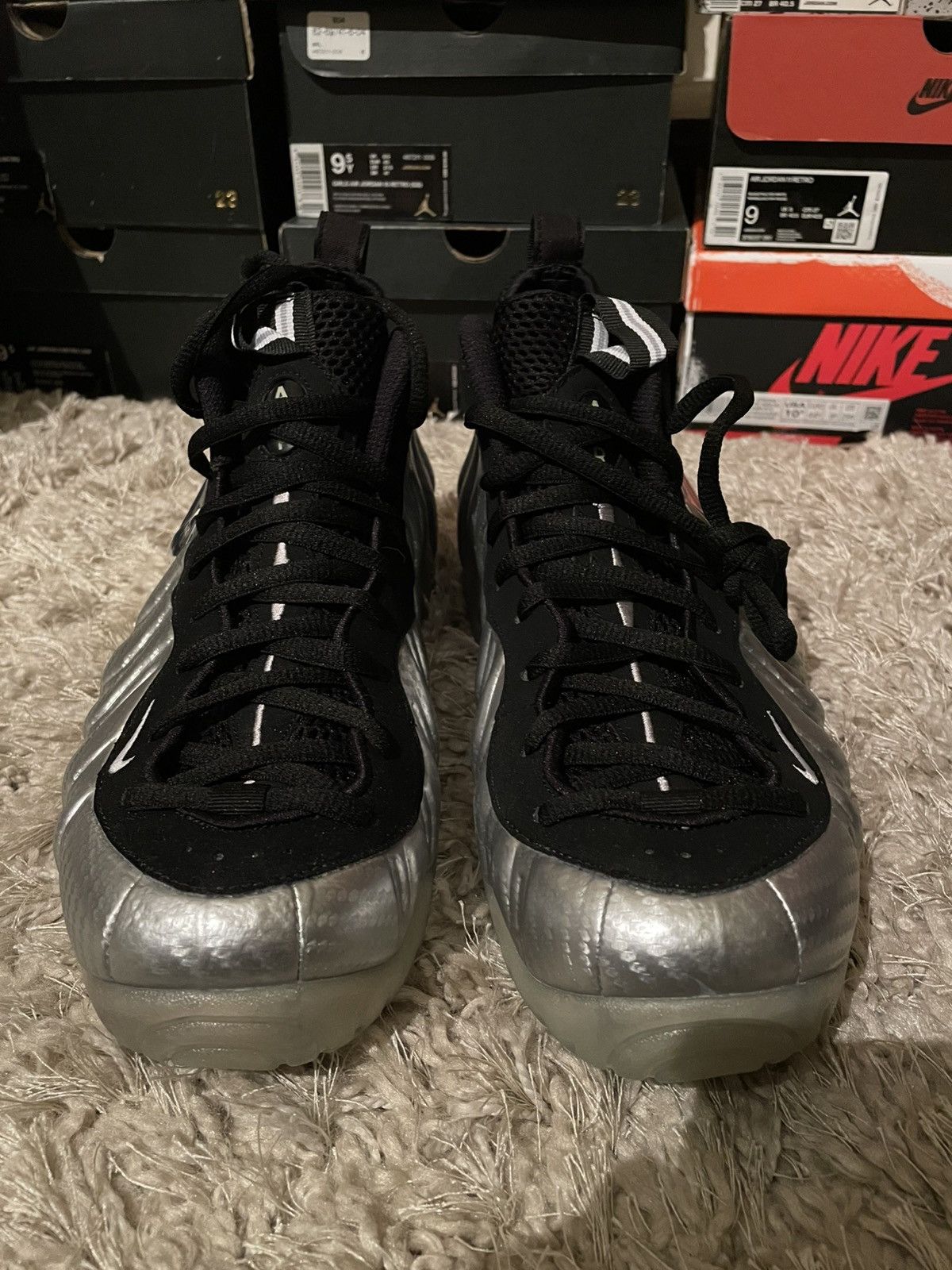 Nike Nike Air Foamposite Pro Silver Surfer Size US 10 / EU 43 - 4 Thumbnail
