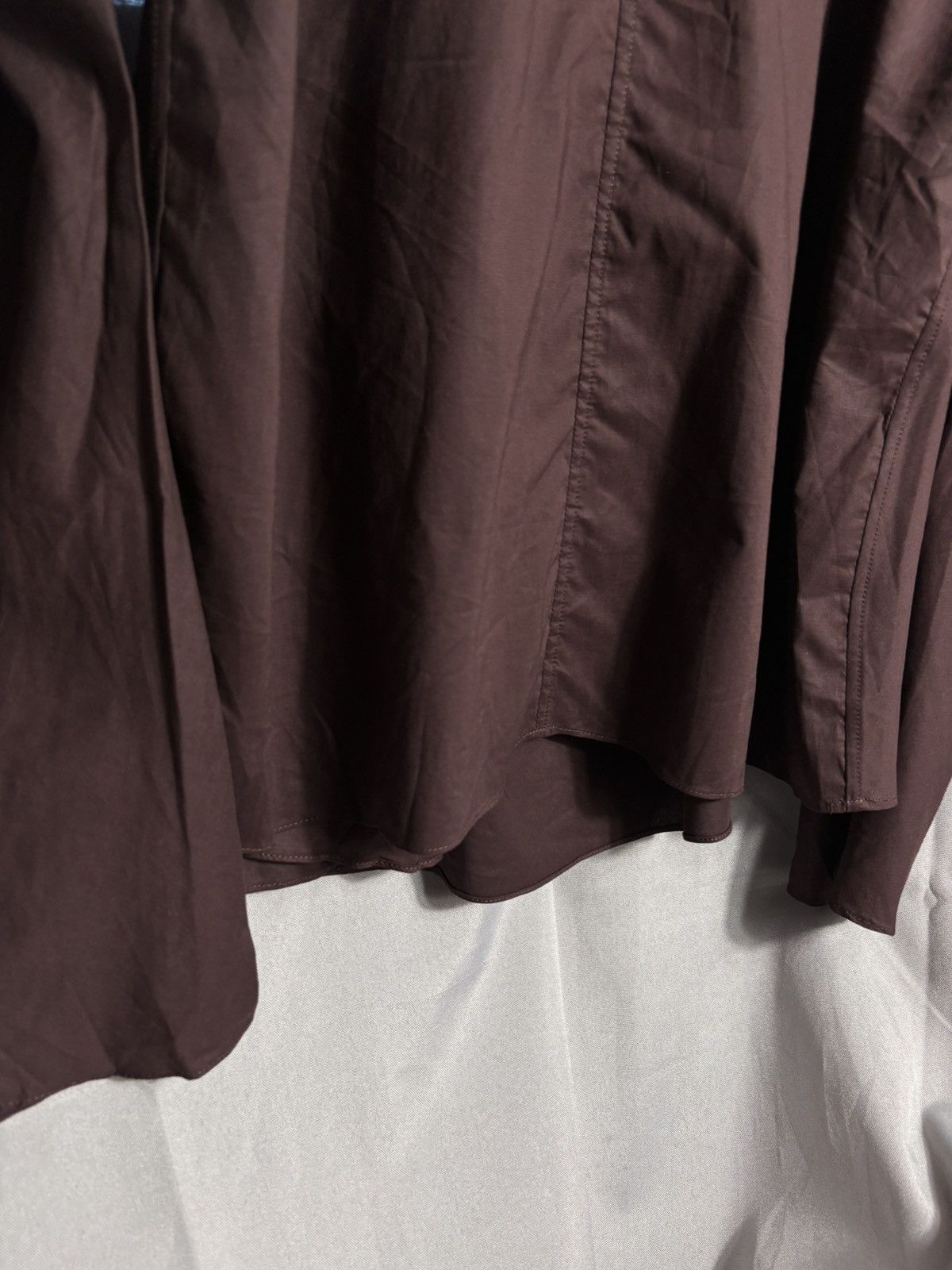 Lemaire Lemaire Poplin Tie Front Blouse Brown Size ONE SIZE - 8 Thumbnail