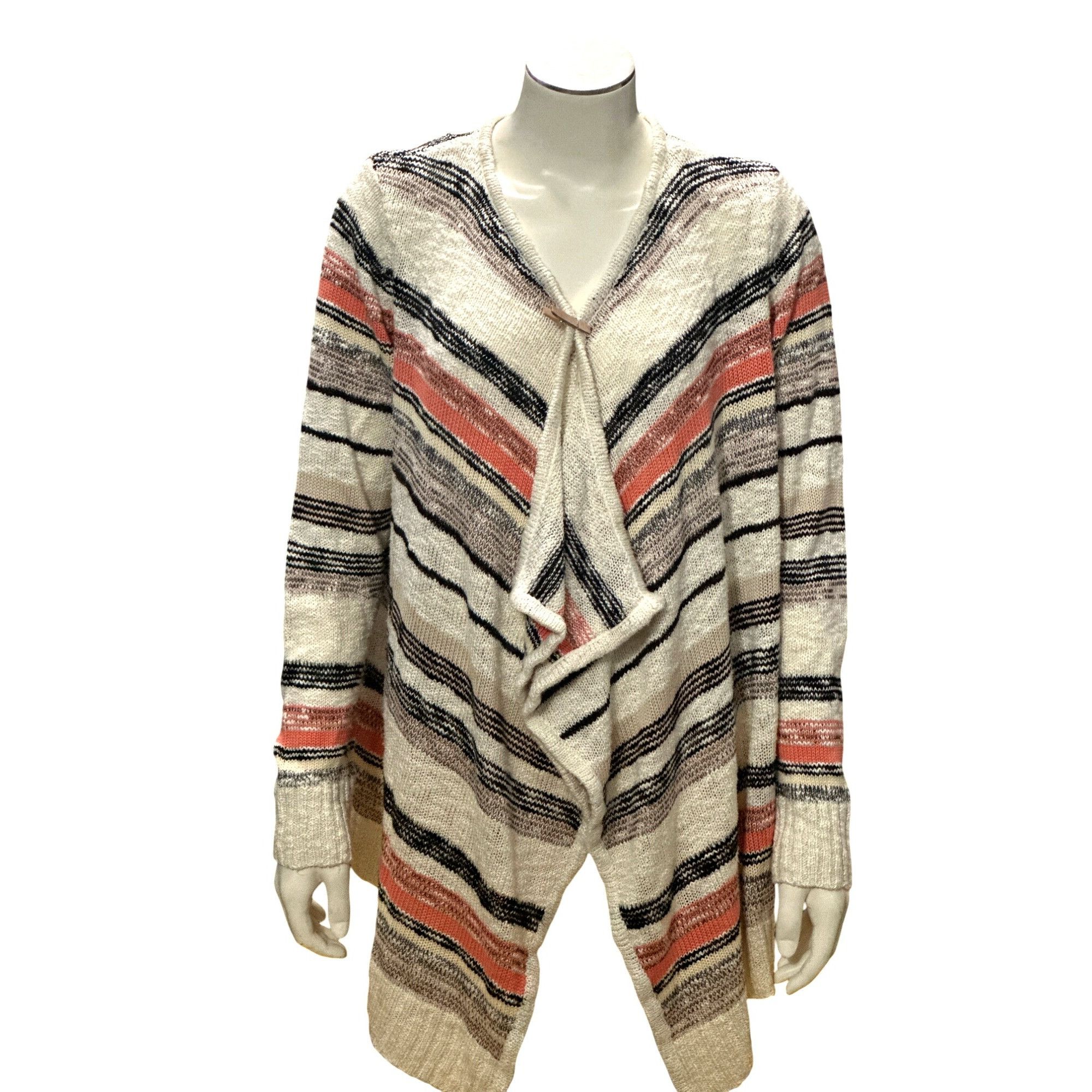 Other CCC Striped Open Front Cardigan Sweater Stripes Long Sleeves Size XL / US 12-14 / IT 48-50 - 1 Thumbnail