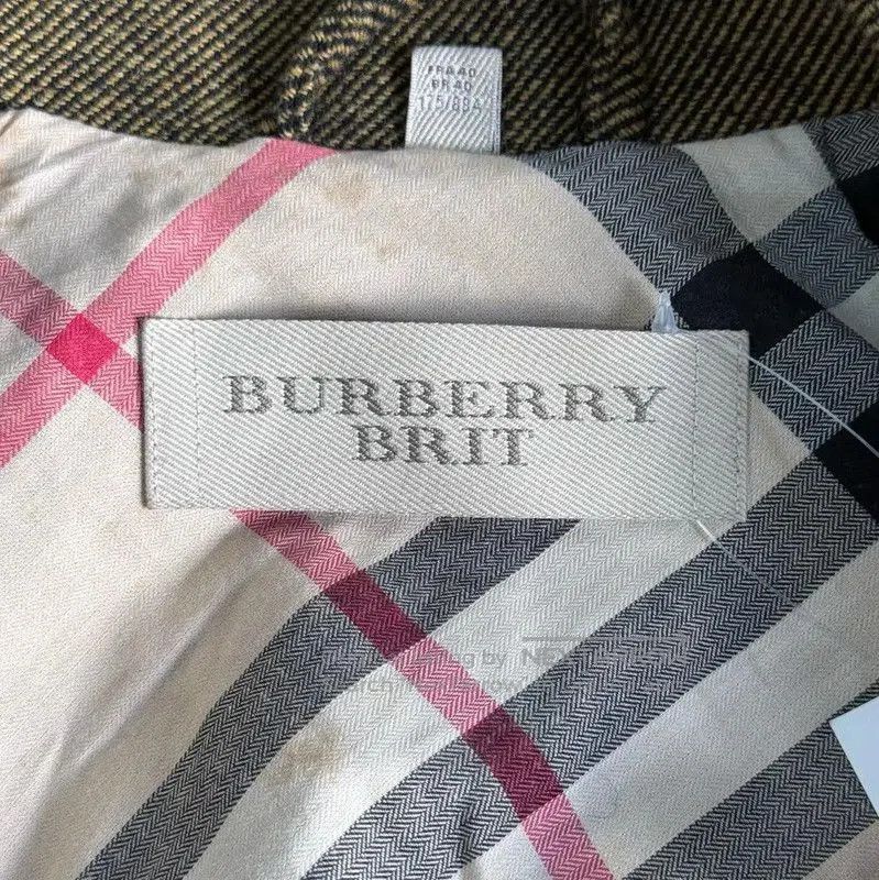 Burberry Burberry Brown-green Cotton Women's Jacket. Size XXS / US 00 / IT 34 - 3 Thumbnail