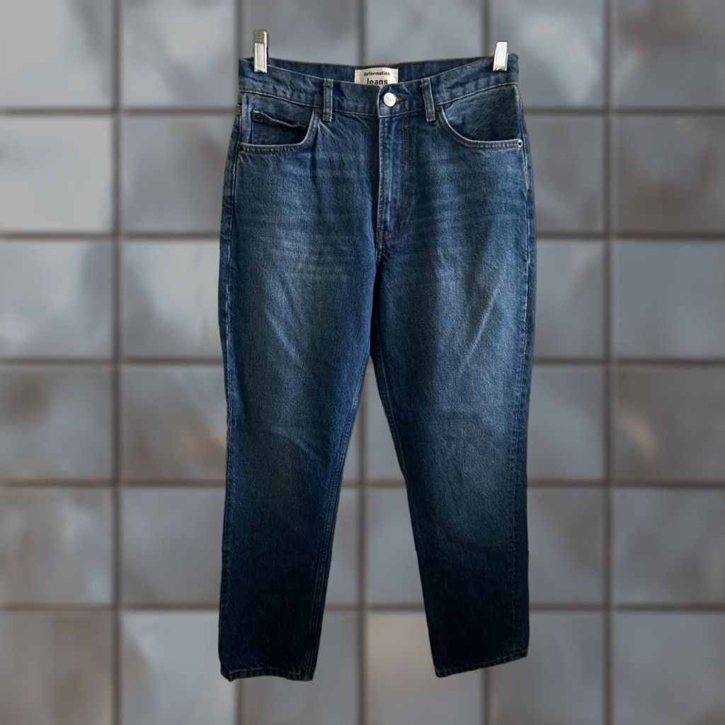 Reformation Julia Crop High Rise Cigarette Denim Jeans Size 27