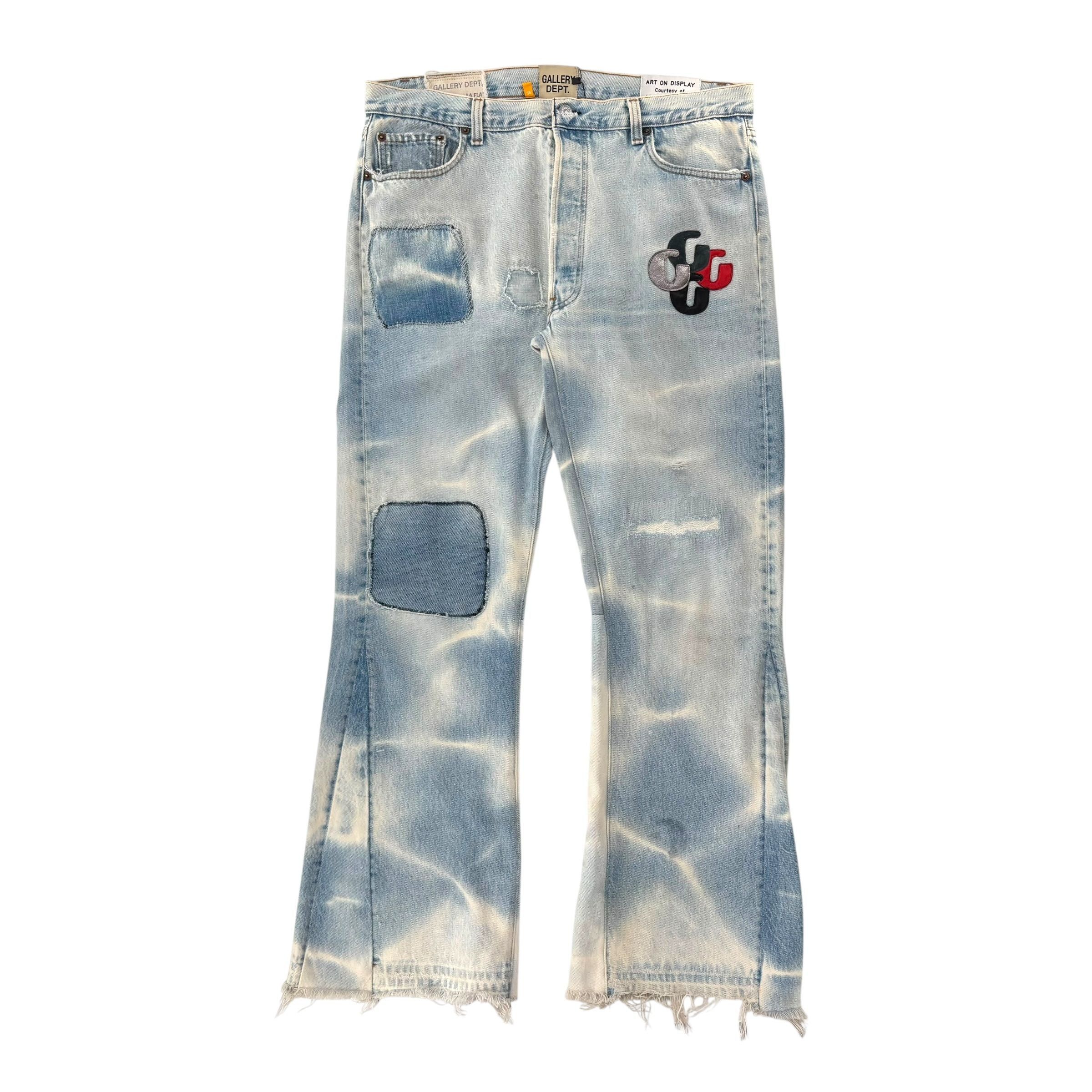 Gallery Dept. Gallery Dept Flared Patched Pants Lightwash Size US 36 / EU 52 - 1 Thumbnail