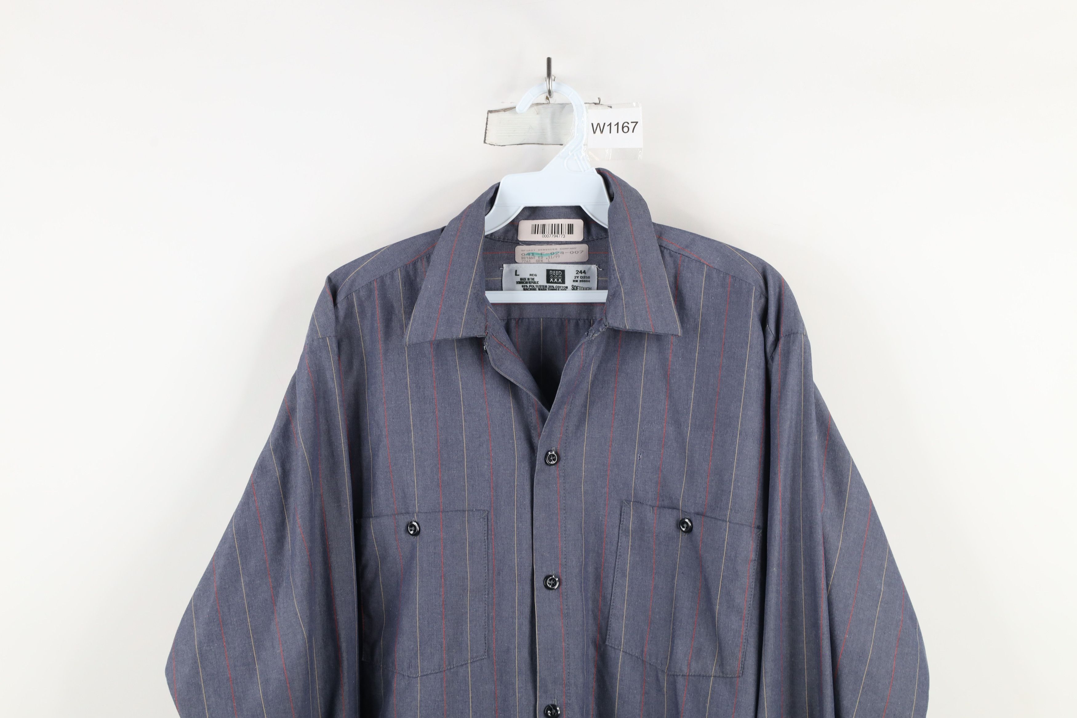 Vintage Vintage 90s Streetwear Workwear Mechanic Button Shirt Size US L / EU 52-54 / 3 - 2 Thumbnail