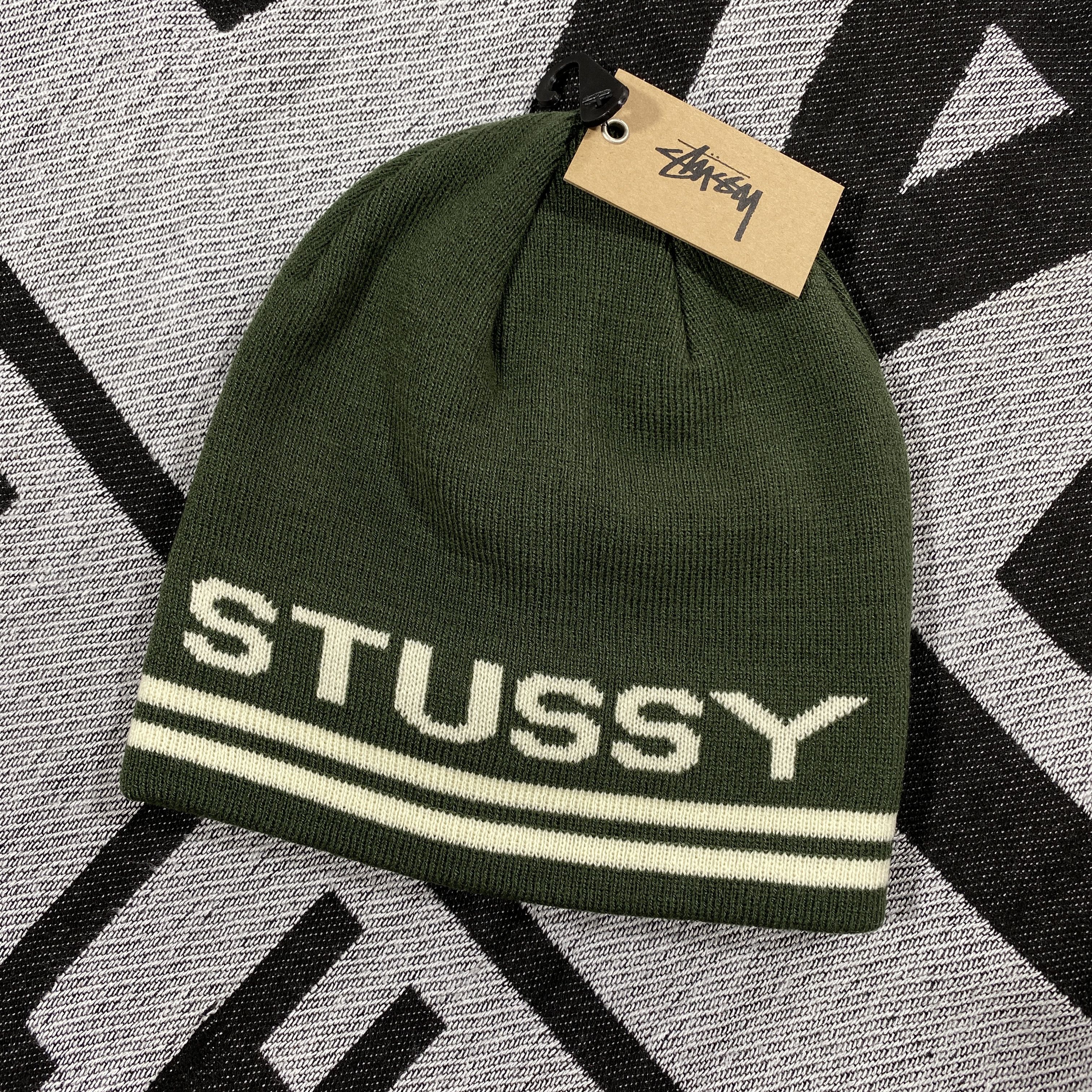 Stussy Stussy Crochet Checker Beanie Olive | Grailed