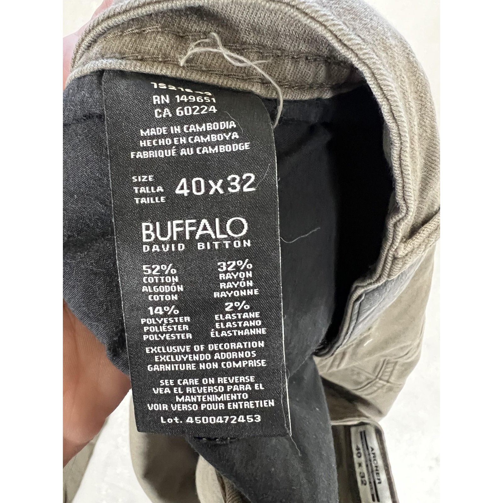 Buffalo David Bitton Buffalo David Bitton Pants Mens 40x32 Olive Green Archer Str Size US 40 / EU 56 - 5 Thumbnail
