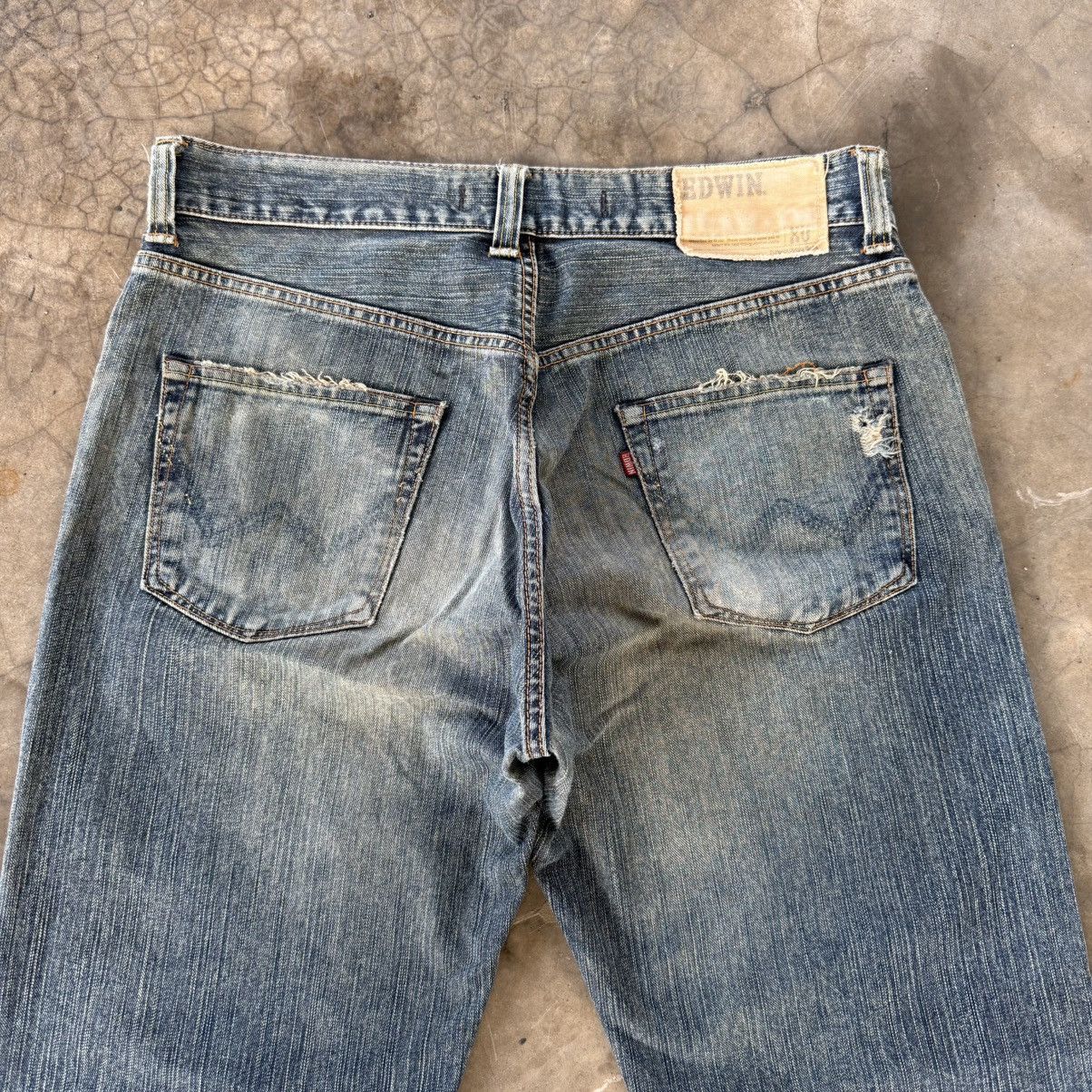 Edwin W36 Vintage Edwin Faded Rusty Ripped Denim Jean Pants Size US 36 / EU 52 - 9 Thumbnail