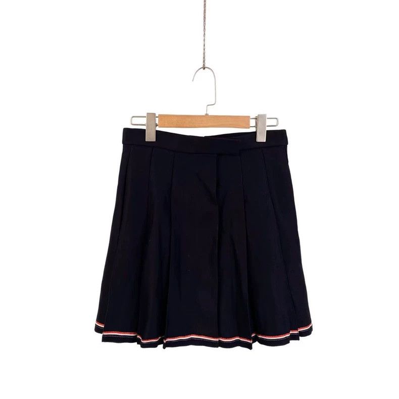 Thom Browne Thom Browne Gold skirt with stripes and pleats Size 27" / US 4 / IT 40 - 1 Thumbnail