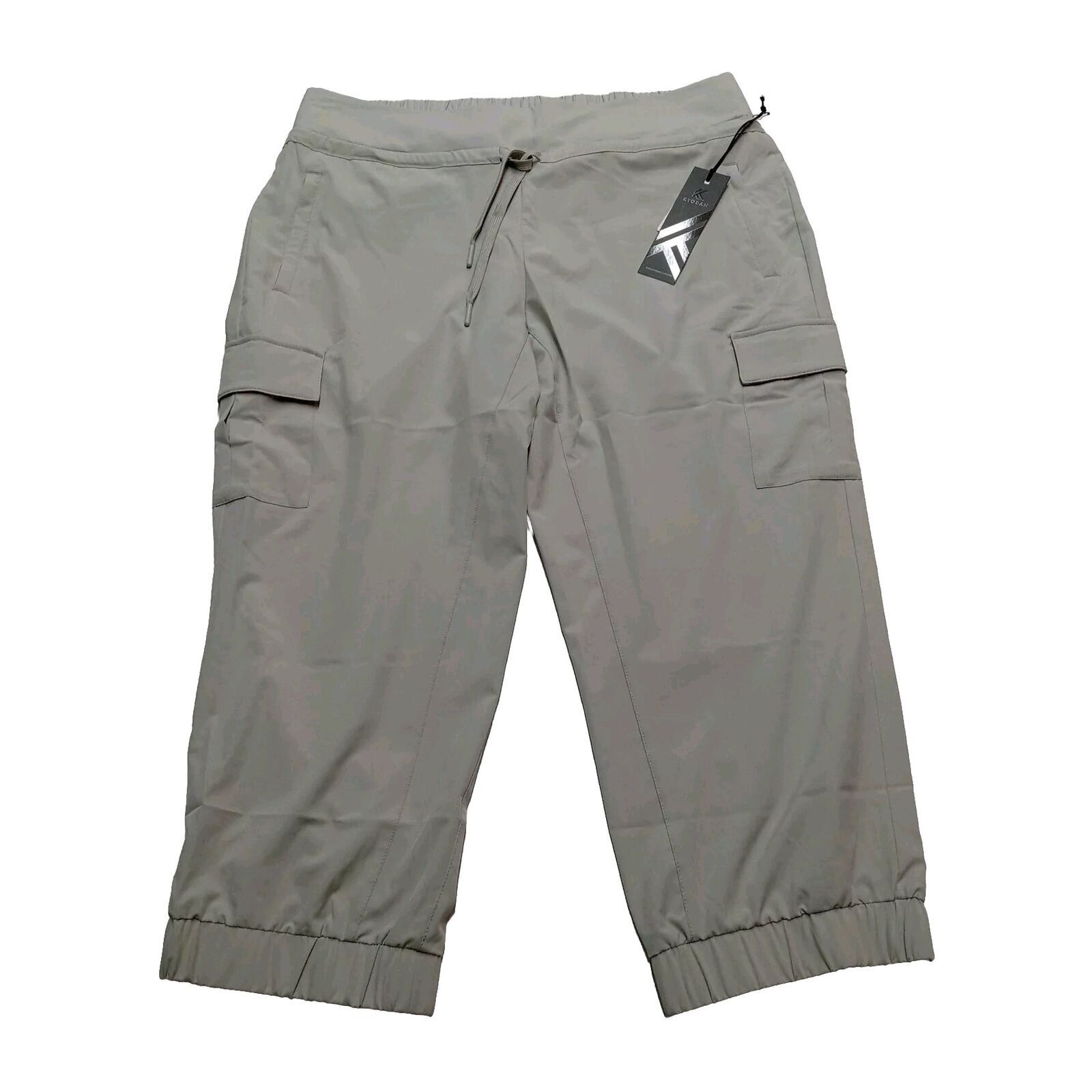 Kyodan Kyodan Cargo Capris Women's XL Stretch Woven Gray Pants Size 36" / US 14 / IT 50 - 1 Thumbnail