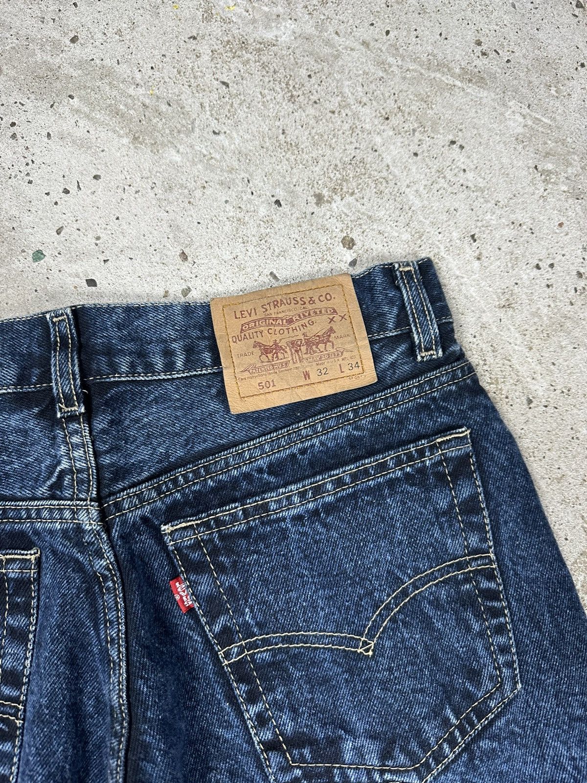 Levi's × Vintage Vintage 90s Levi’s 501 Washed Navy Denim Pants Jeans Size US 30 / EU 46 - 15 Thumbnail