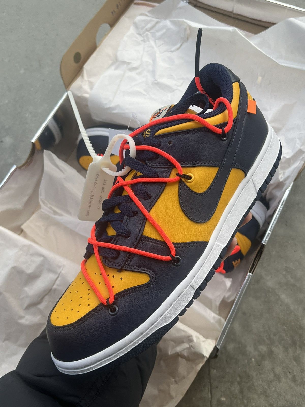 Nike × Off-White Nike Dunk Low x OFF WHITE Michigan New! Size US 10.5 / EU 43-44 - 4 Thumbnail