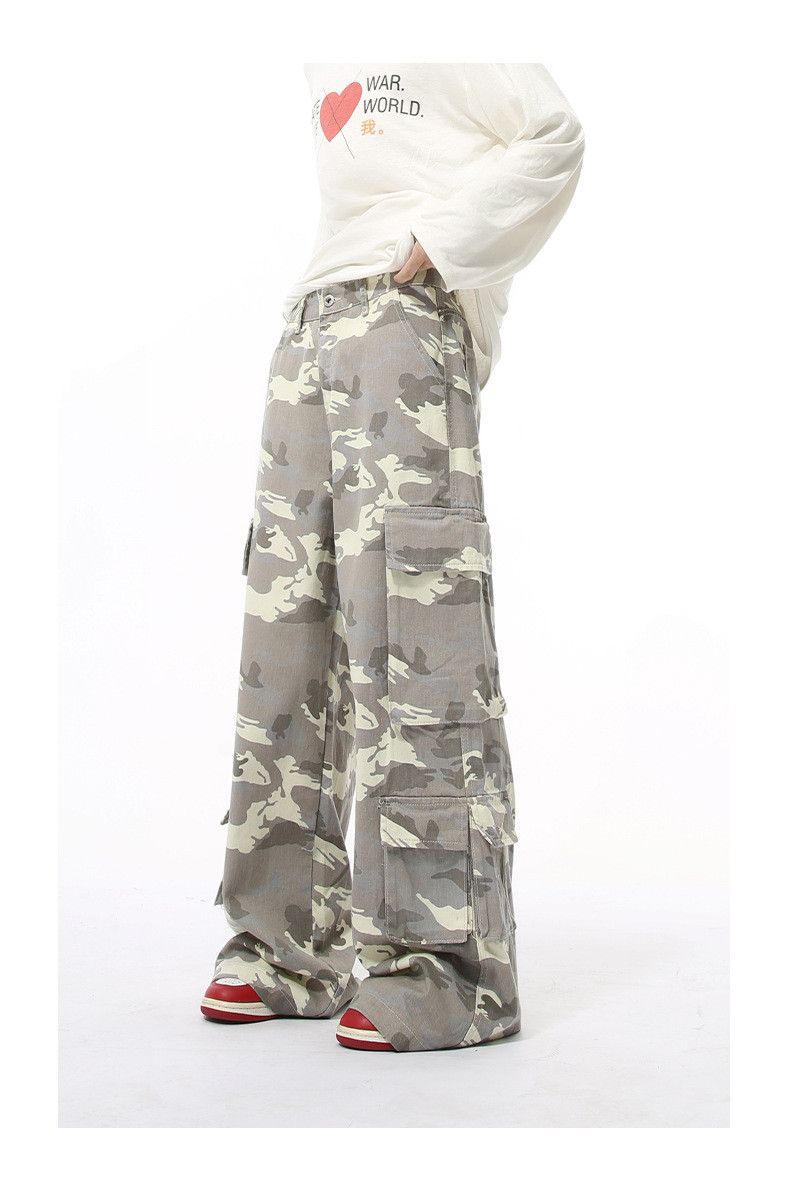 Japanese Brand × Jean Multi-pocket cargo loose straight wide-leg camouflage jeans Size US 32 / EU 48 - 4 Thumbnail
