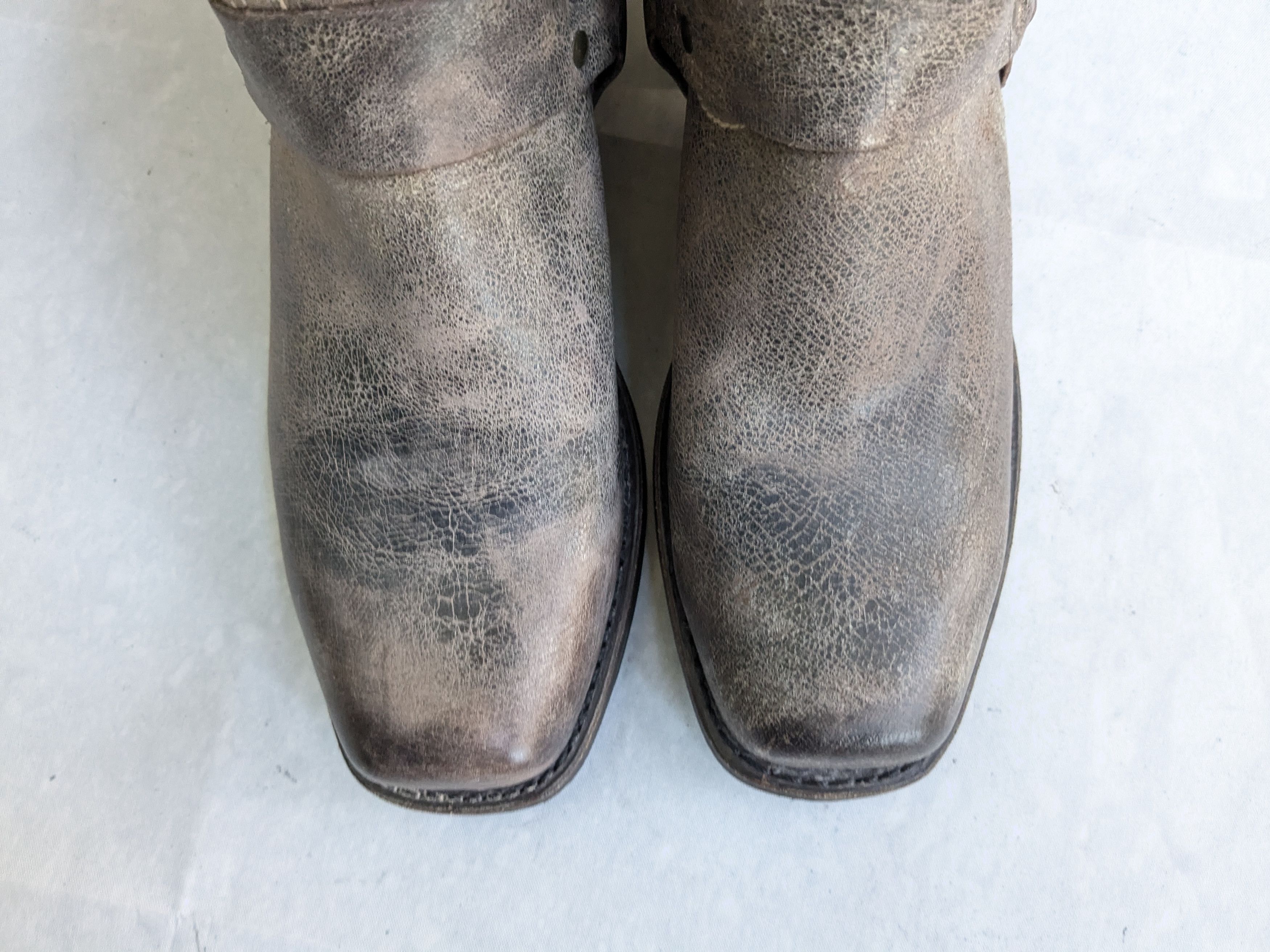 Frye Frye Harness Boots Brown Leather 9.5 M Leather Buckle Size US 9.5 / EU 42-43 - 3 Thumbnail