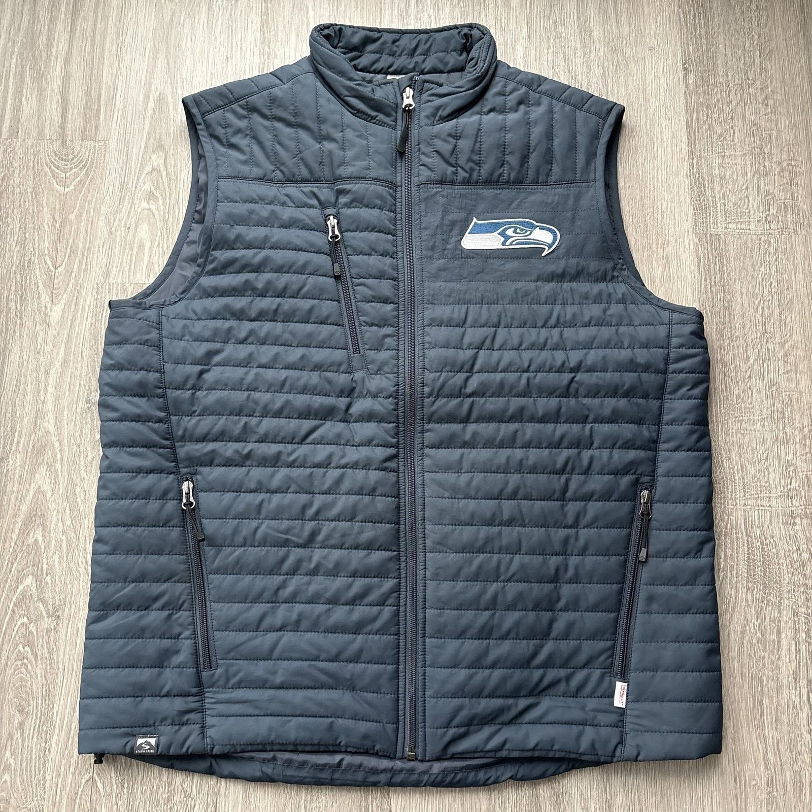 Other Storm Creek Men's Seattle Seahawks Quilted Puffe Vest Blue L Size US L / EU 52-54 / 3 - 2 Thumbnail