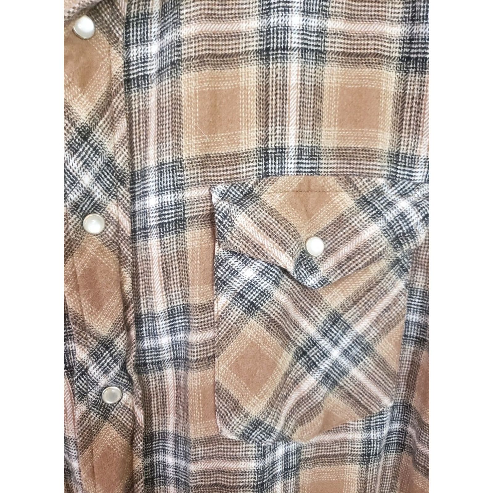 Wrangler Wrangler Wrancher Plaid Flannel Shirt 2XT Brown Blue Long Sleeve Button-Up Men's Casual Workwear 2XT Big & Tall Pockets Cotton Size US XXL / EU 58 / 5 - 4 Thumbnail