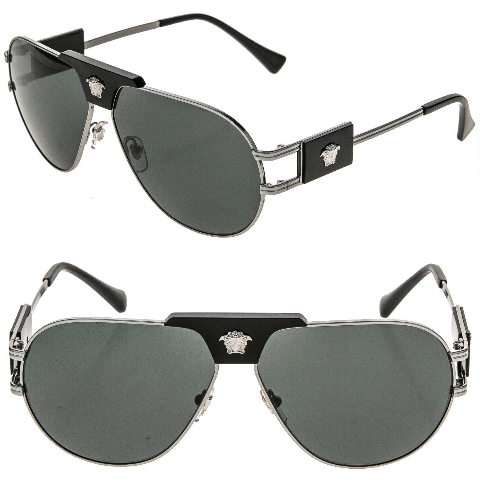 Versace VERSACE 2252 Medusa NAVIGATOR Aviator Sunglasses VE2252 Size ONE SIZE - 1 Thumbnail