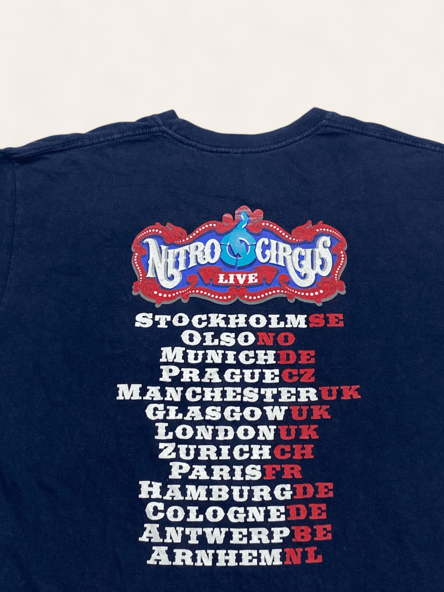 Vintage Vintage NITRO CIRCUS Big Logo Europe Tour T Shirt Navy Faded Size US M / EU 48-50 / 2 - 5 Thumbnail