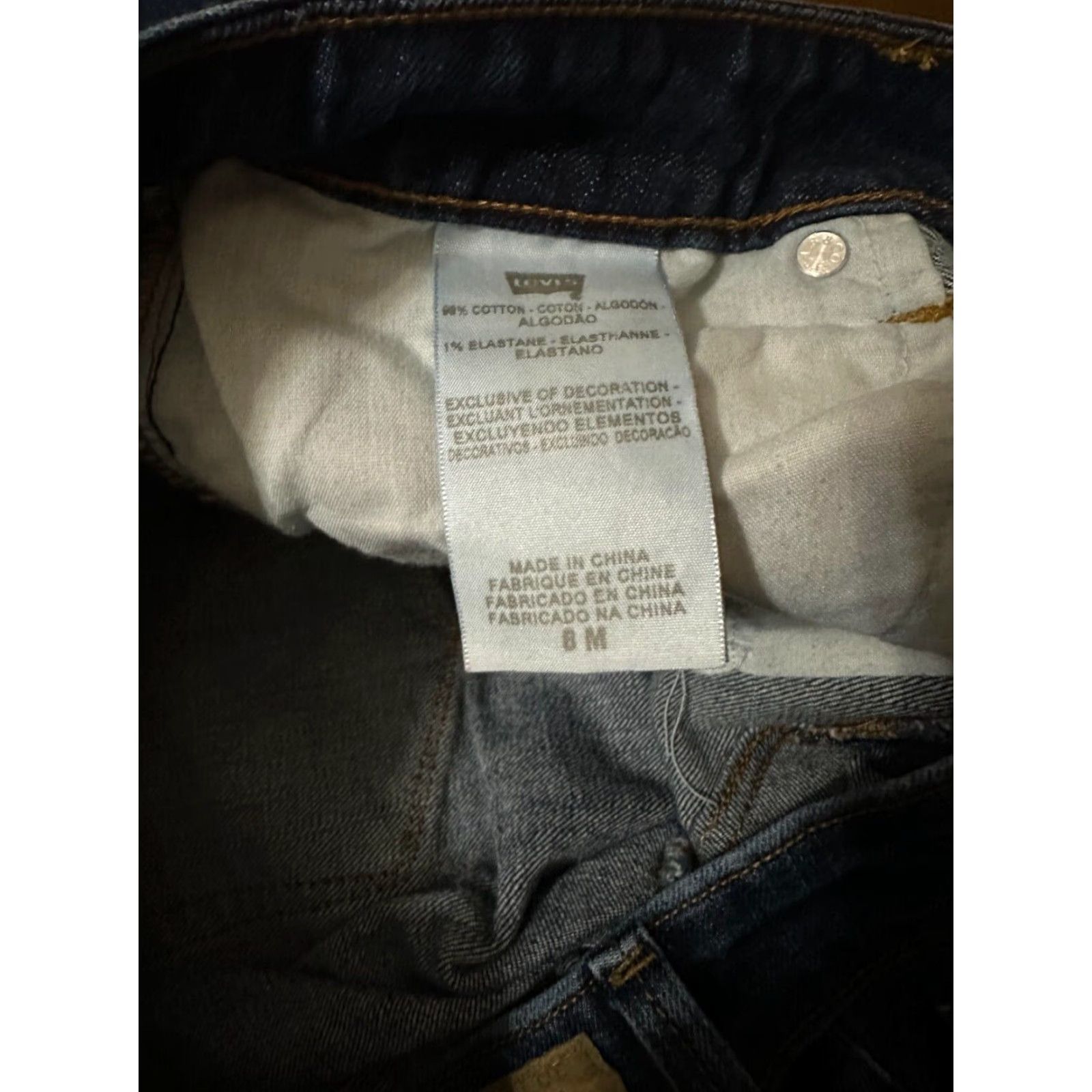Levi's Levi's 545 Women Jeans Bootcut Denim Blue Stretch Dark Wash Medium 8M Regular Full Length Size 30" / US 8 / IT 44 - 5 Thumbnail