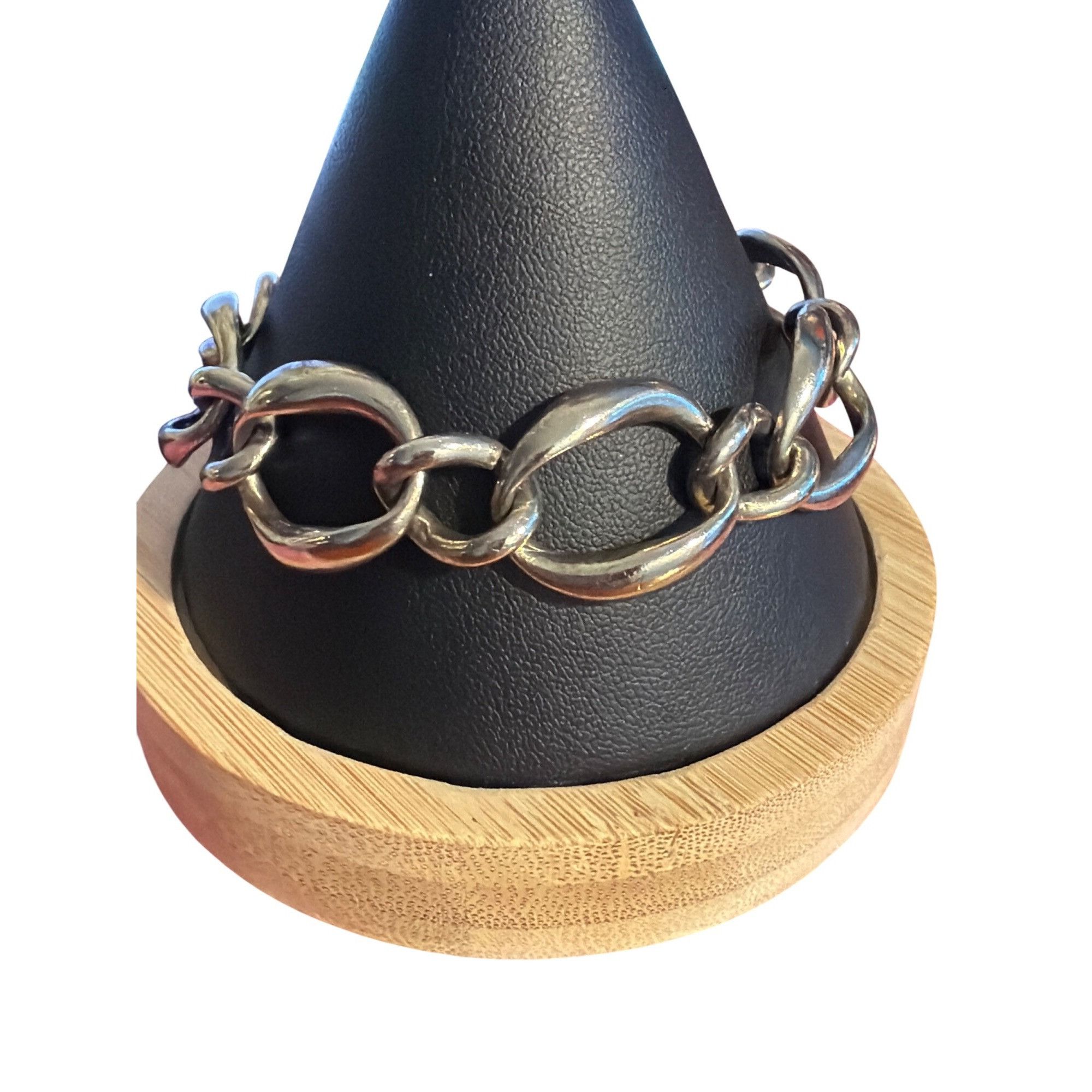 Other Silver Tone Chunky Chain Link Bracelet Lobster Clasp 8" Laye Size ONE SIZE - 1 Thumbnail