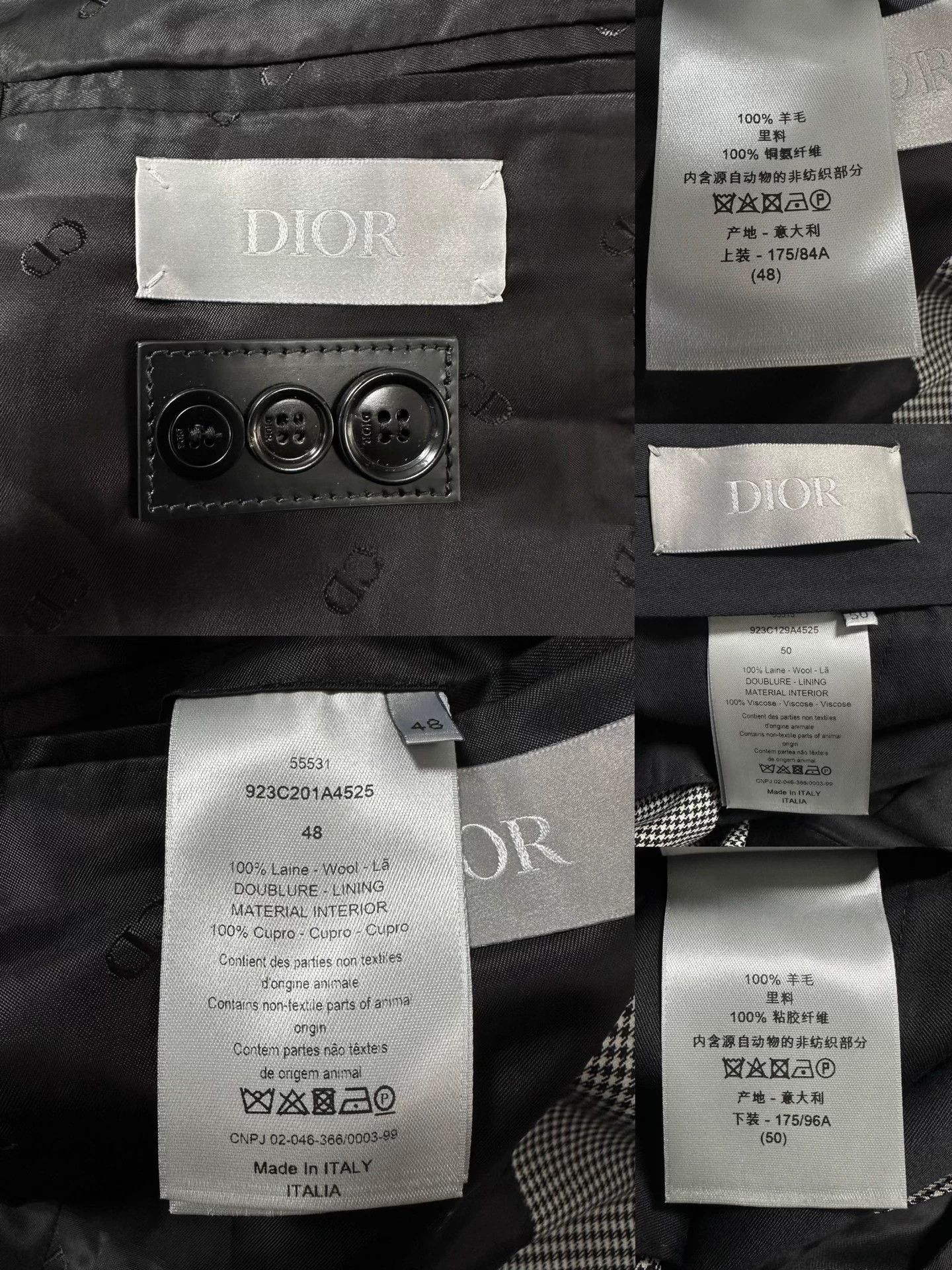 Dior Dior Houndstooth Panelled Wool Suit 48/50 Size 48L - 9 Thumbnail