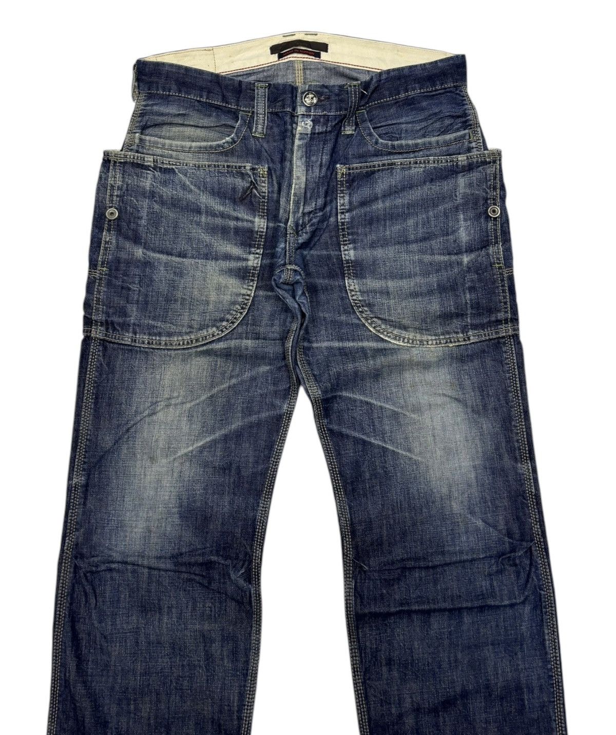 Hysteric Glamour 🔥BLUE WAY MADE IN NIPPON BAGGY JEANS DISTRESSED DENIM RARE Size US 33 - 5 Thumbnail