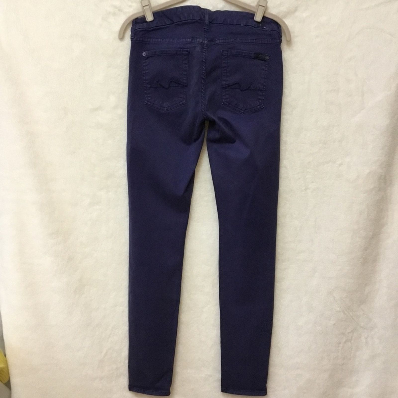 7 For All Mankind 7 For All Mankind Vibrant Purple Skinny Jeans Size 29" - 3 Thumbnail