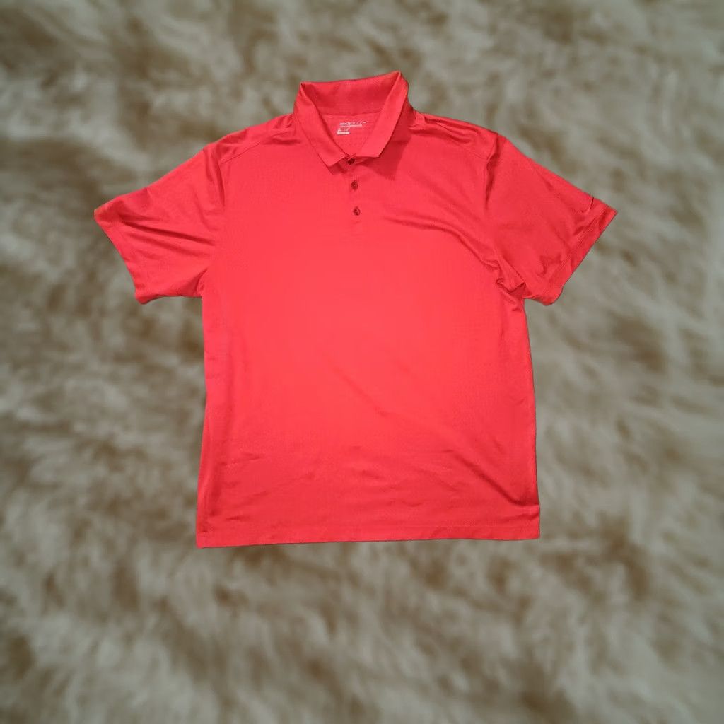 Nike Nike Golf Polo Shirt Mens 2XL Red Dri-FIT Tour Performance Athletic Lightweight Size US XXL / EU 58 / 5 - 1 Thumbnail
