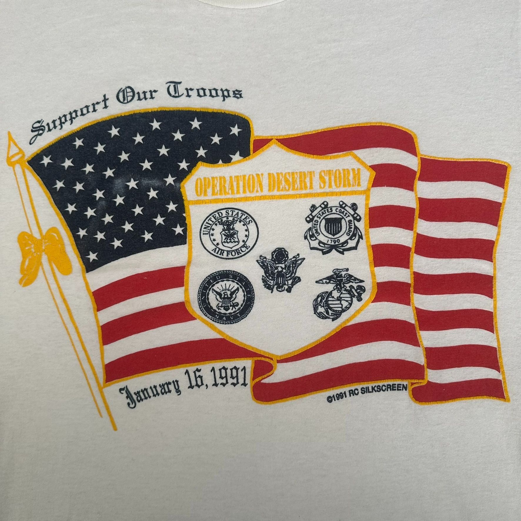 Vintage Vintage 90s Desert Storm T-Shirt USA Iraq War Single Stitch Size US L / EU 52-54 / 3 - 2 Thumbnail