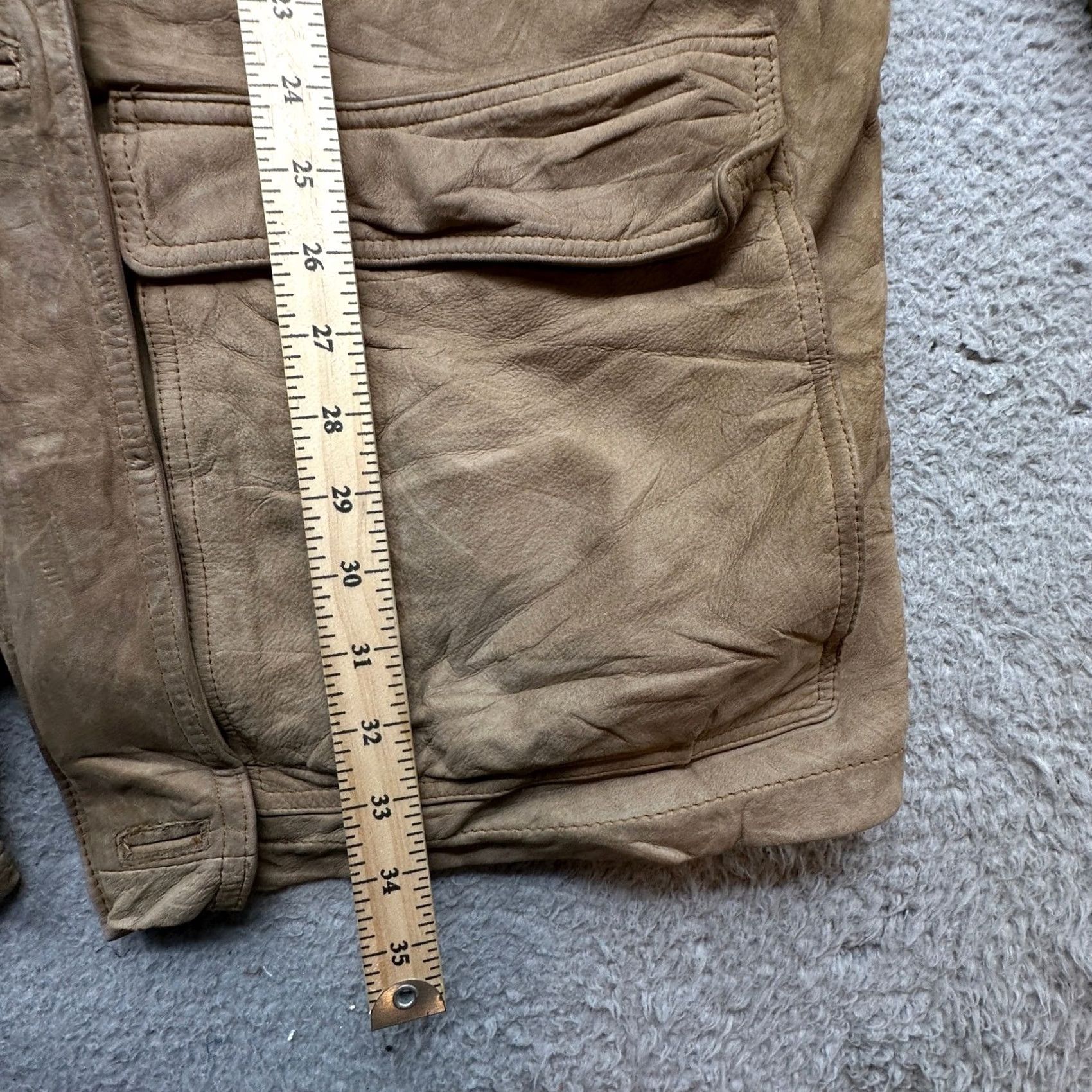 Vintage VINTAGE Reed Leather Barn Chore Coat Jacket Mens XL Khaki Tan Butter Soft Heavy Lined Coat Size US XL / EU 56 / 4 - 4 Thumbnail