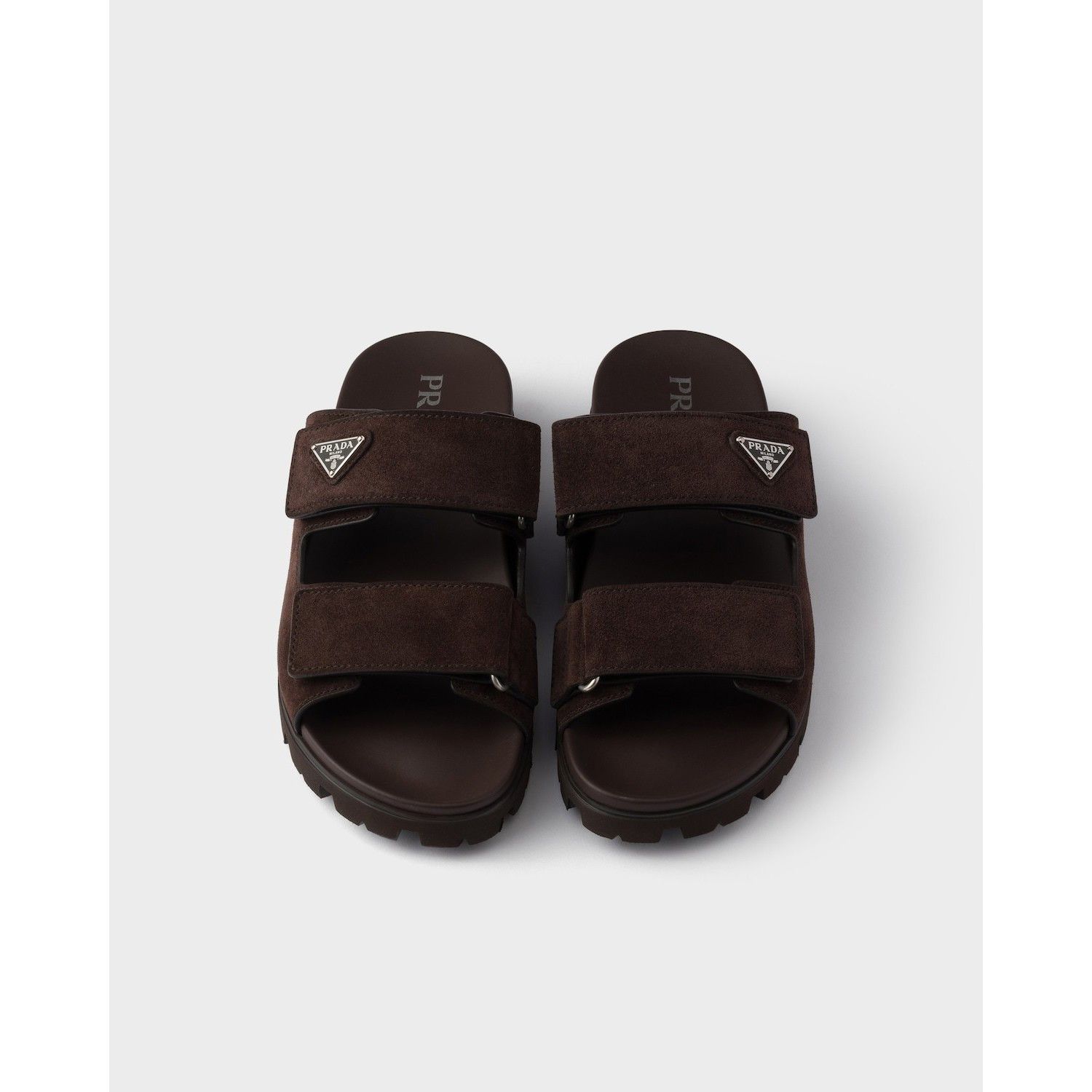 Prada PRADA $1250 Dark Brown Suede Sandals New & Authentic (Men's Size US 7 / EU 40 - 4 Thumbnail
