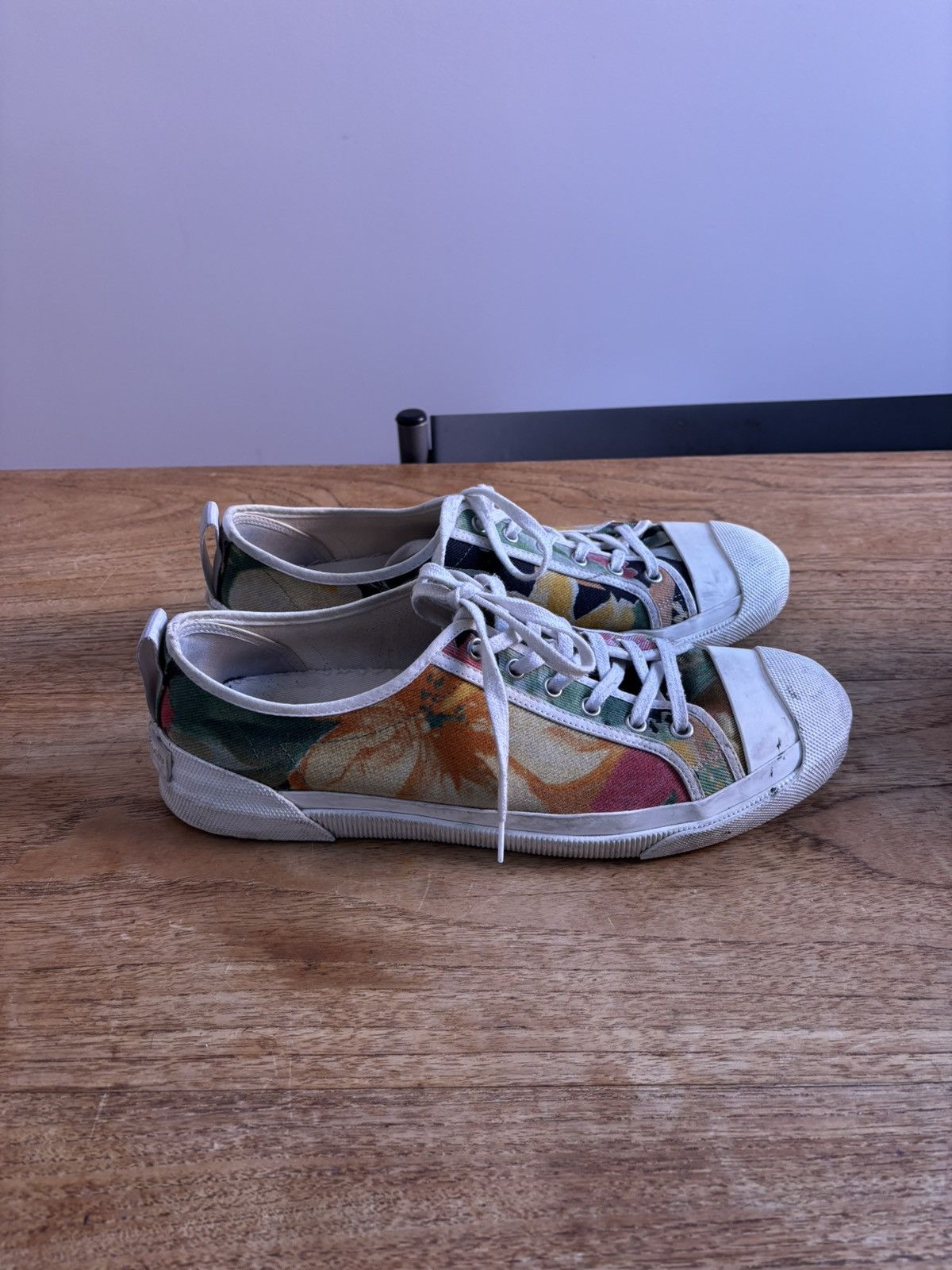 Dries Van Noten Floral printed canvas sneakers Size US 10 / EU 43 - 3 Thumbnail