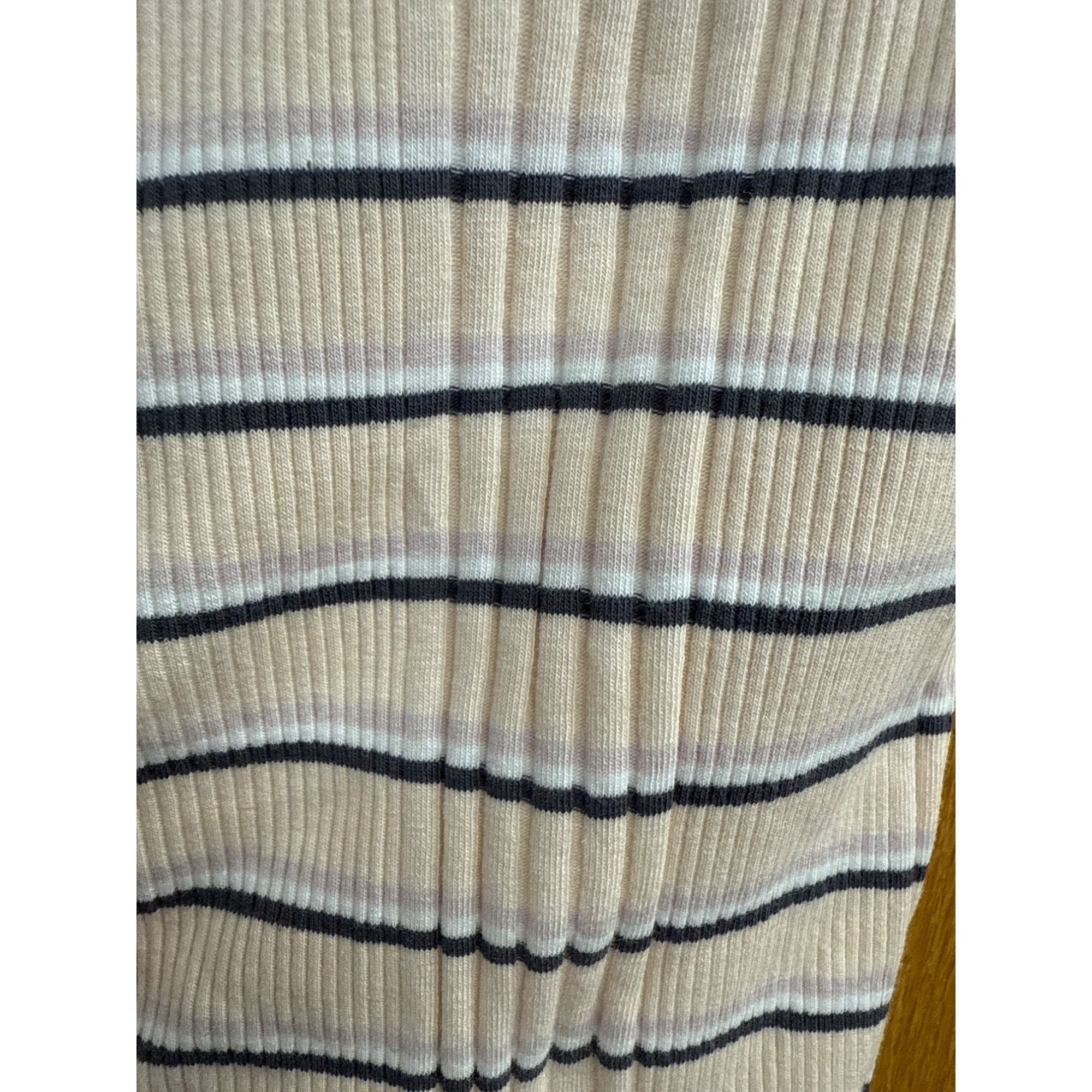 Other Striped Ribbed Button-Front Short Sleeve Crop Top XS By So B Size XS / US 0-2 / IT 36-38 - 4 Thumbnail