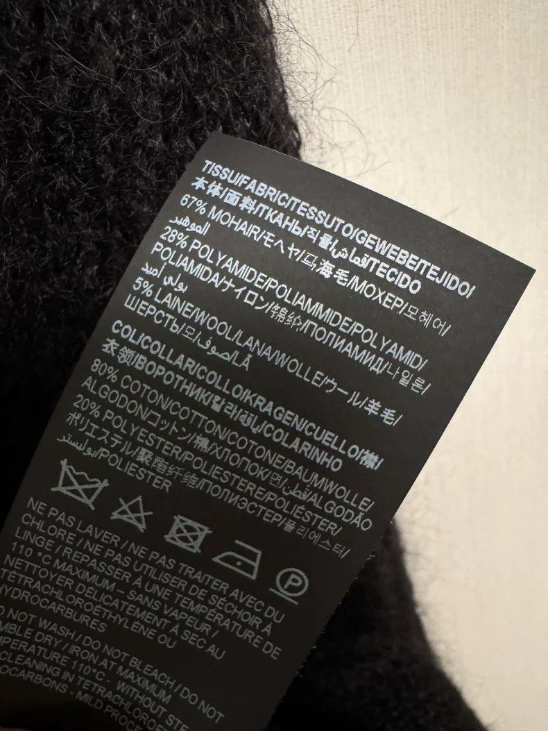 Saint Laurent Paris Saint Laurent Black Wool Cardigan with Lace Collar-2506 Size L / US 10 / IT 46 - 6 Thumbnail