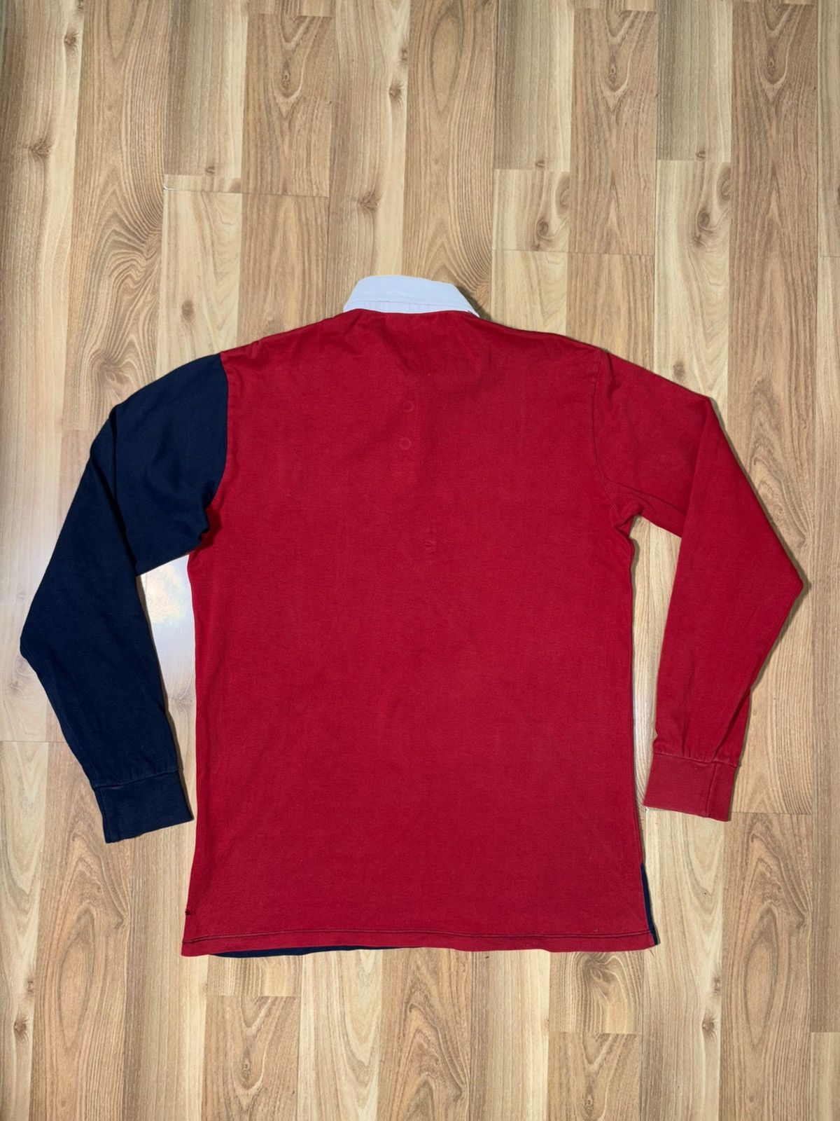 Tommy Hilfiger Vintage Tommy Hilfiger Diagonal Split Rugby Shirt H85 Patch Size US L / EU 52-54 / 3 - 2 Thumbnail
