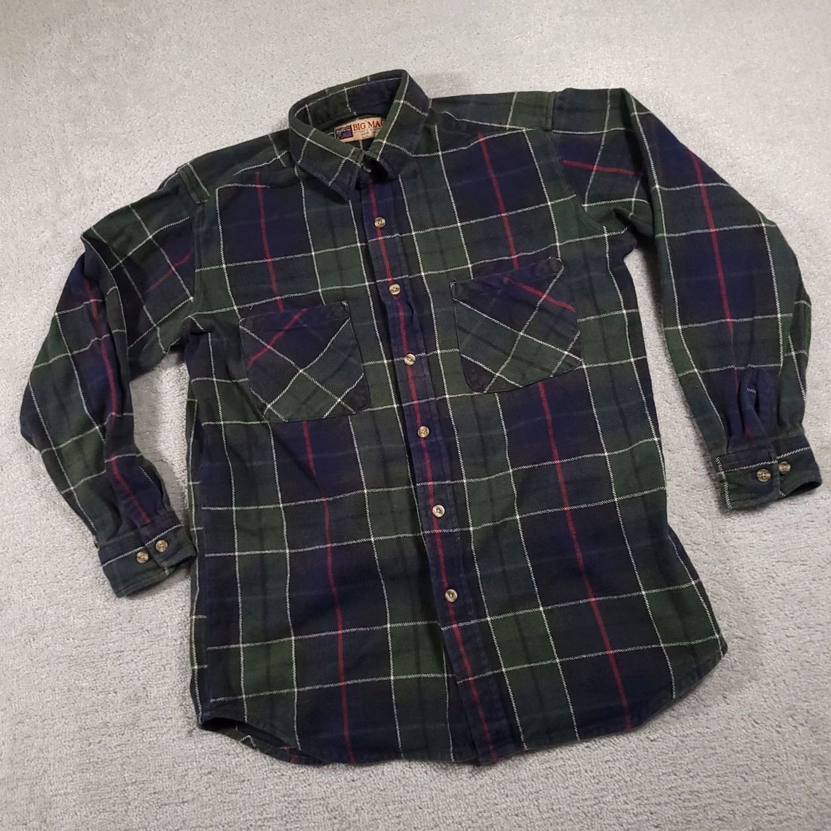 Vintage VINTAGE Big Mac Flannel Shirt Mens MT Plaid Long Sleeve Button Up Size US M / EU 48-50 / 2 - 2 Thumbnail