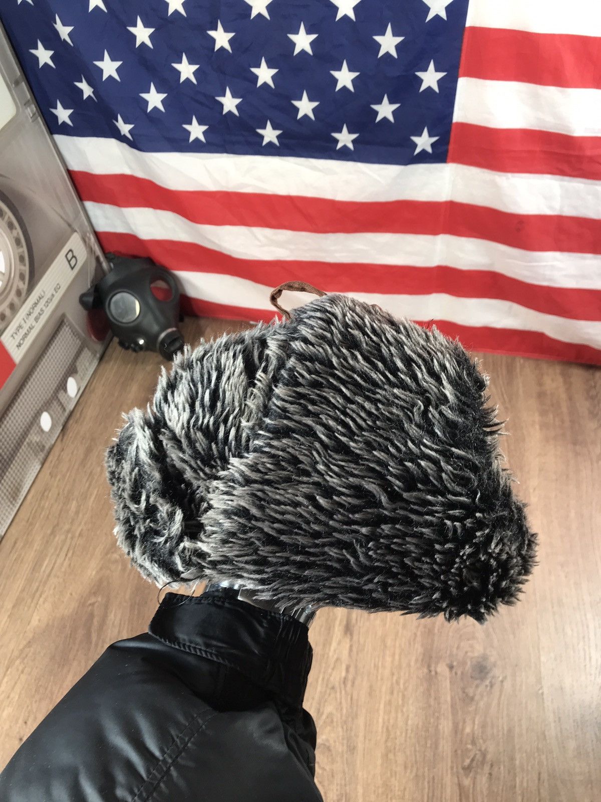 Japanese Brand × Vintage Vintage Y2K Fuzzy Mohair Ushanka Drill Hat Size ONE SIZE - 9 Thumbnail